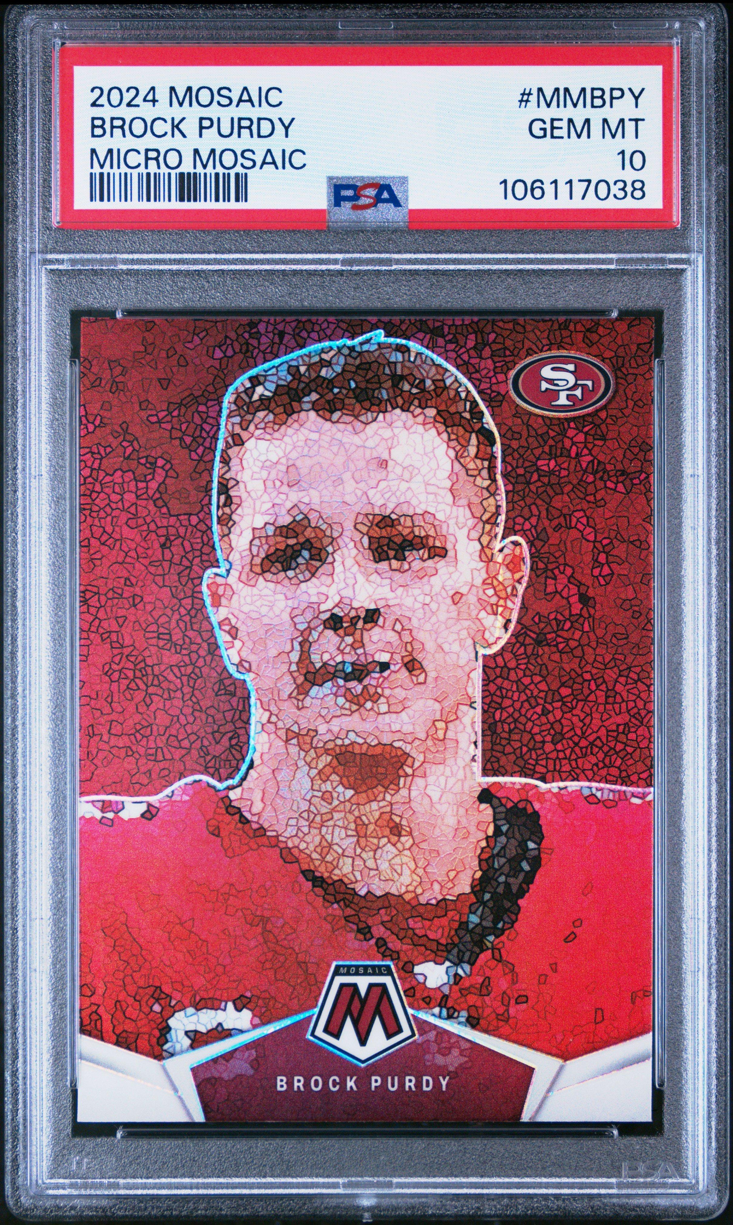 2024 Panini Mosaic Micro Mosaic Mmbpy Brock Purdy PSA 10 Graded
