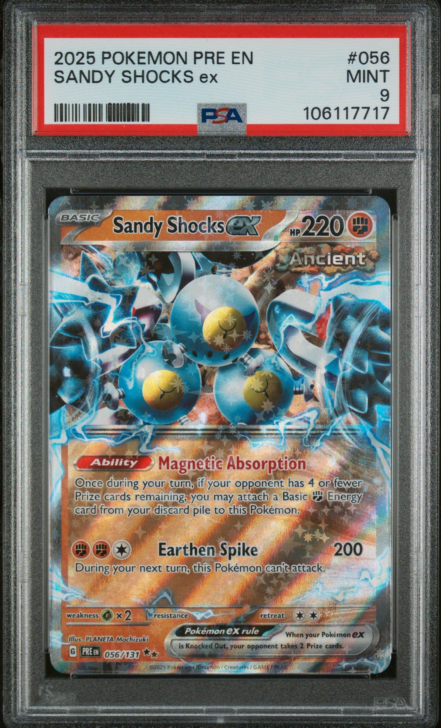 2025 Pokemon Pre En-prismatic Evolutions 056 Sandy Shocks Ex PSA