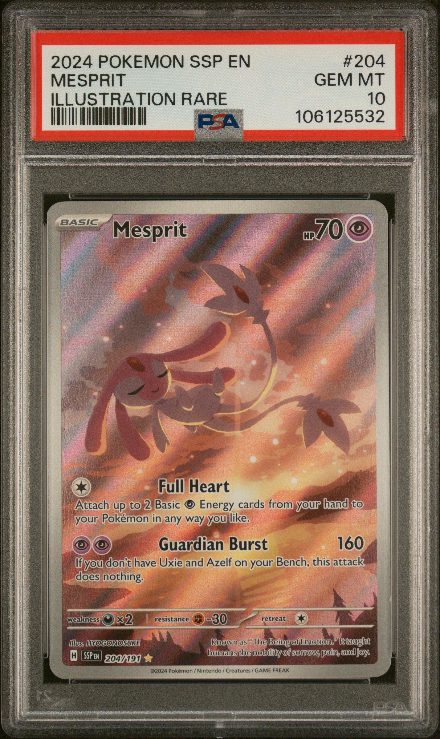 2024 Pokemon Ssp En-surging Sparks 204 Mesprit Illustration Rare