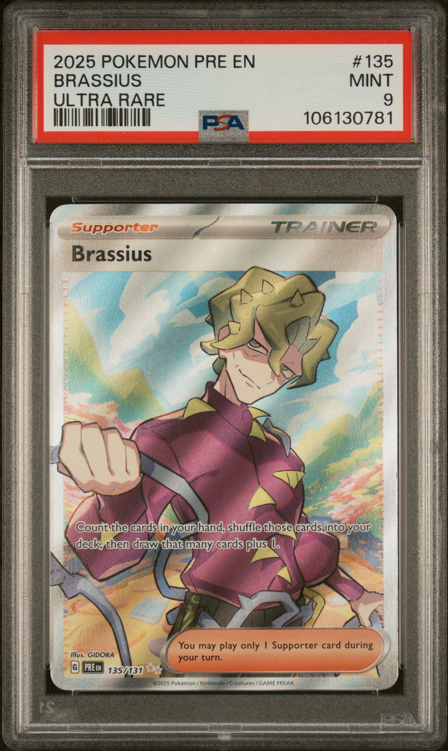 2025 Pokemon Pre En-prismatic Evolutions 135 Brassius Ultra Rare