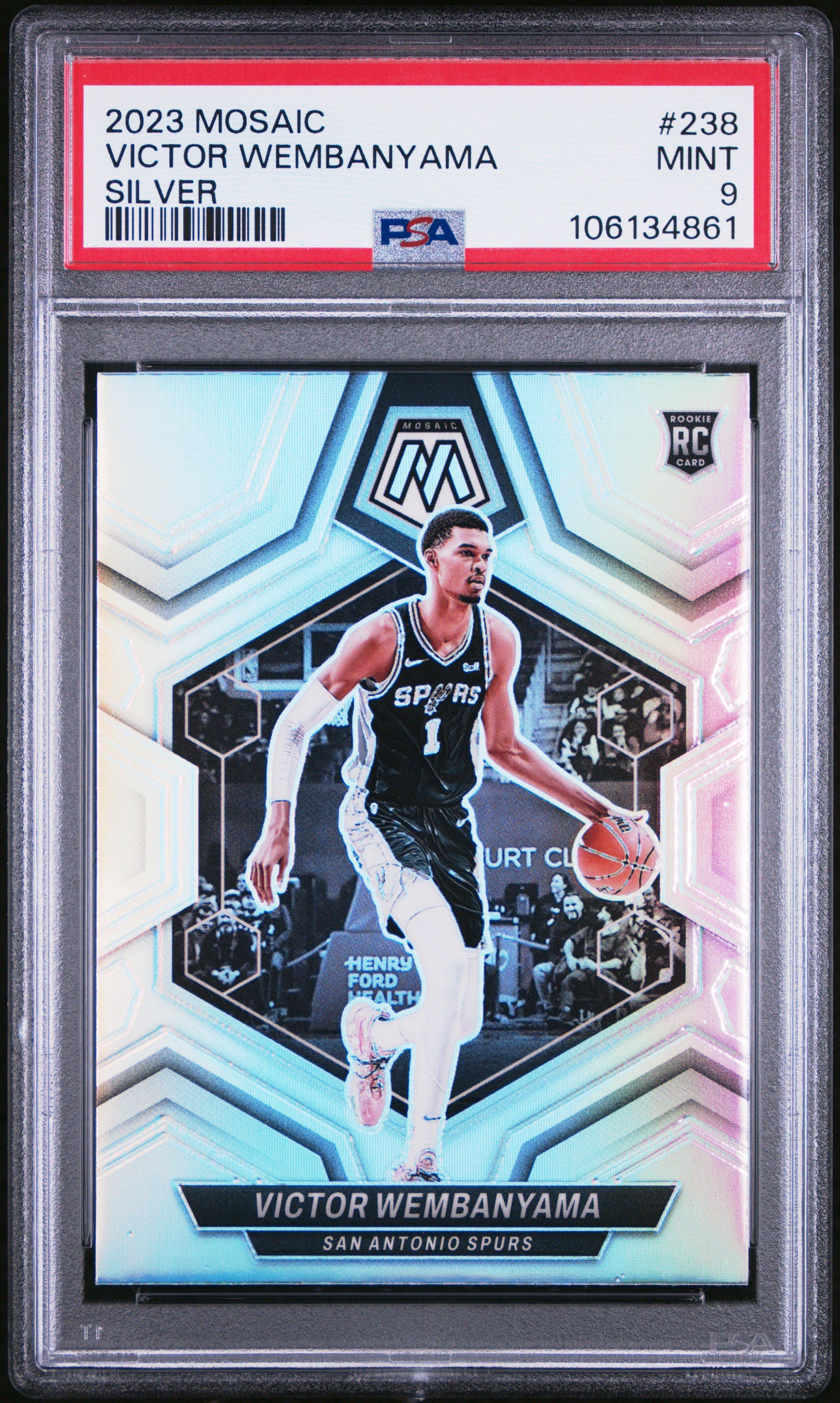 2023 Panini Mosaic 238 Victor Wembanyama Silver PSA 9