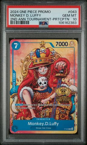 PSA10モンキー・D・ルフィ：2nd ANNIVERSARY SET 124 PSA10 Monkey D. Luffy 2nd Anniversary Set ST13-015 SR One