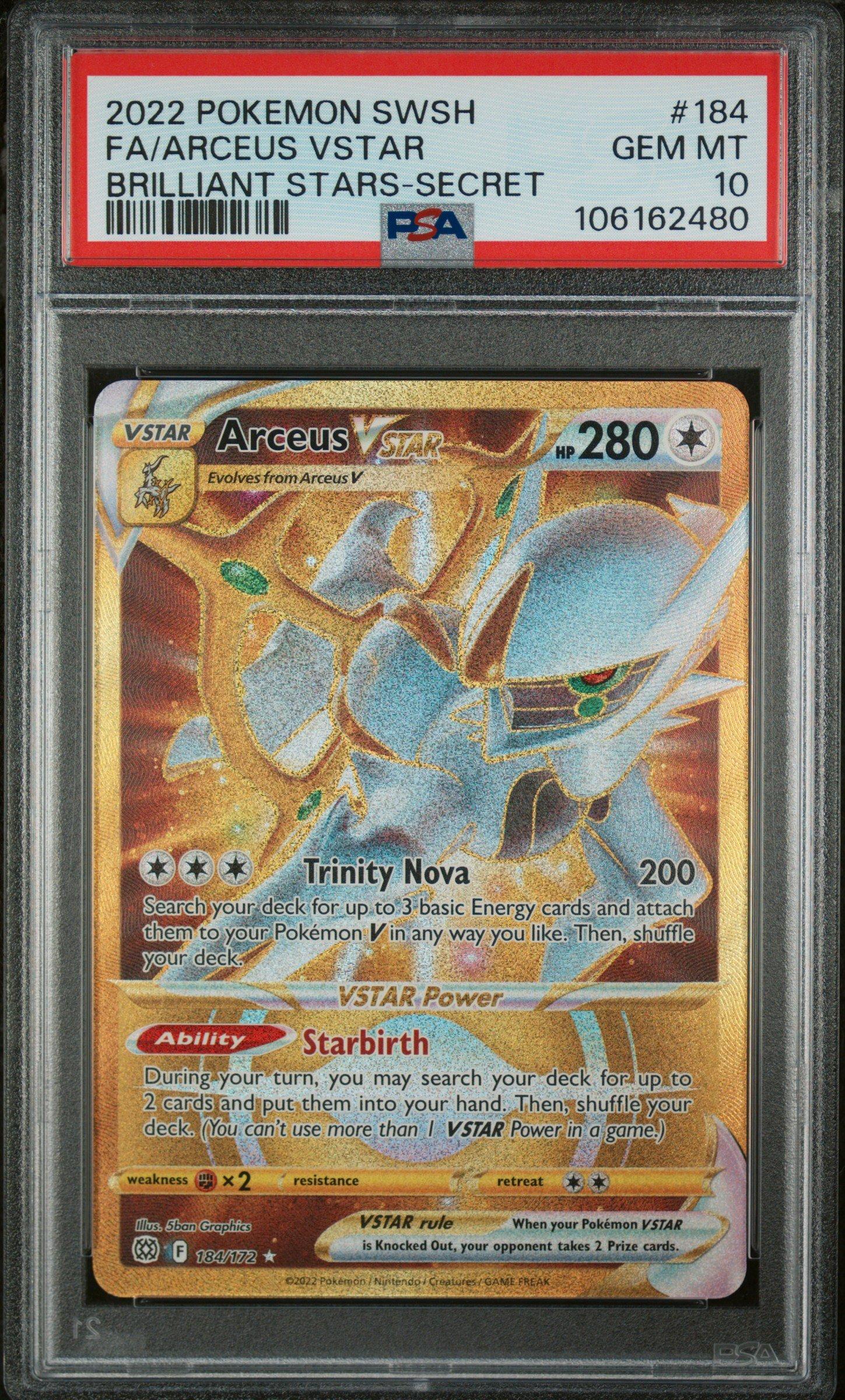 2022 Pokemon Sword & Shield Brilliant Stars Full Art/arceus Vstar Secret PSA