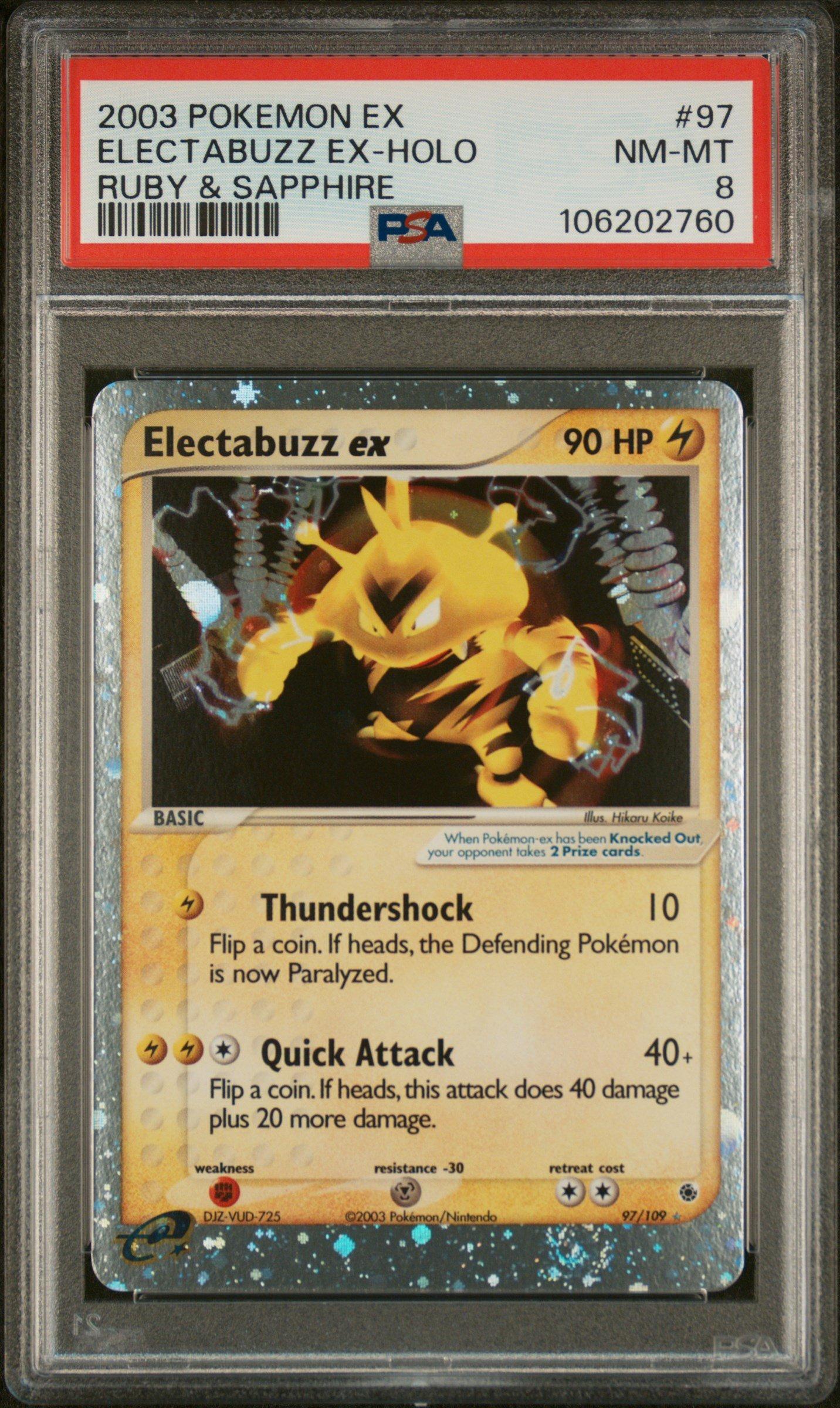 2003 Pokemon Ex Ruby & Sapphire 97 Electabuzz Ex-holo PSA