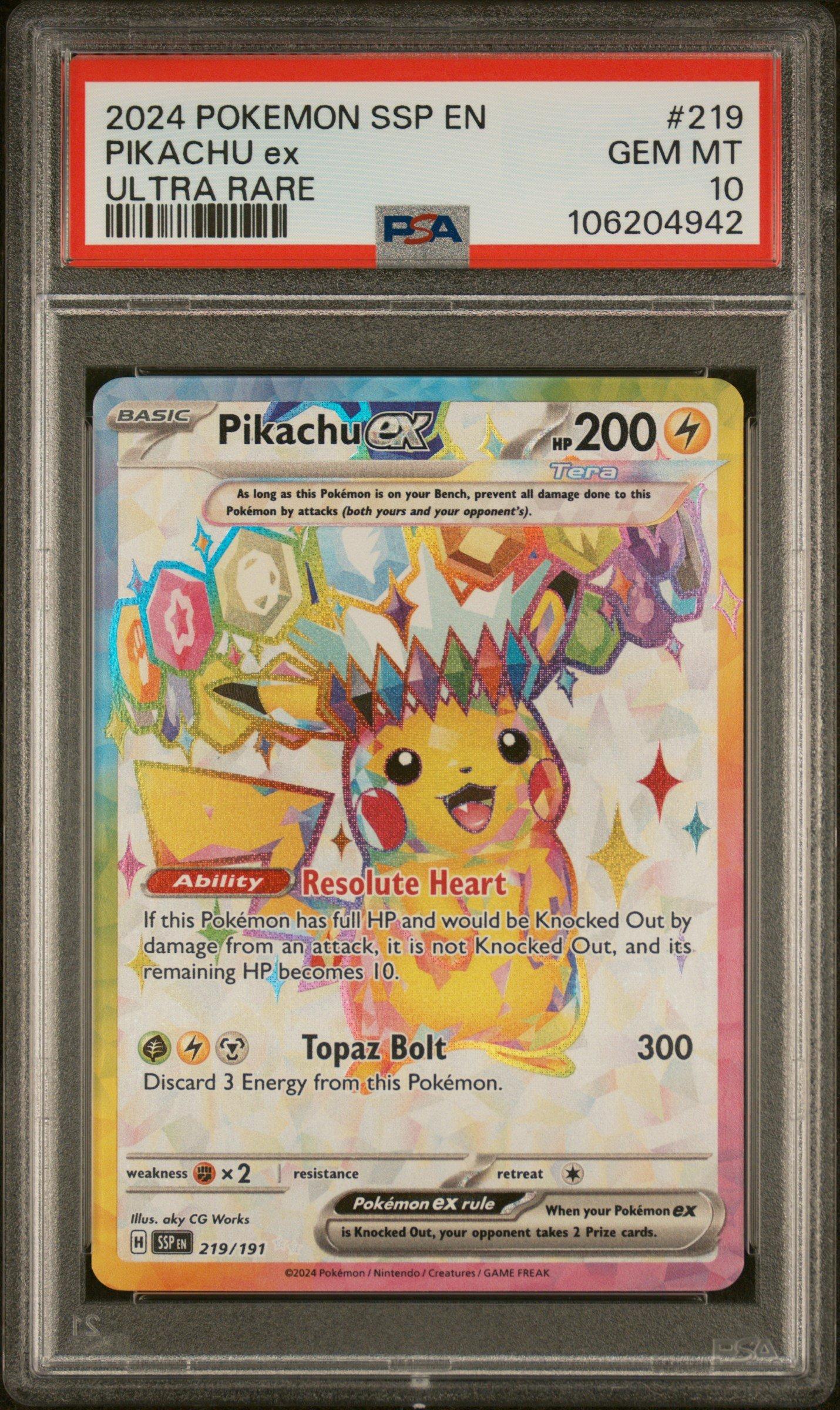 pokemon cards pikachu ex mega Buy 2025 Special Art Rare Japanese CGC 10 Card Pokemon JAPANESE M2a Pikachu ex (Shining Revelry #22/110,