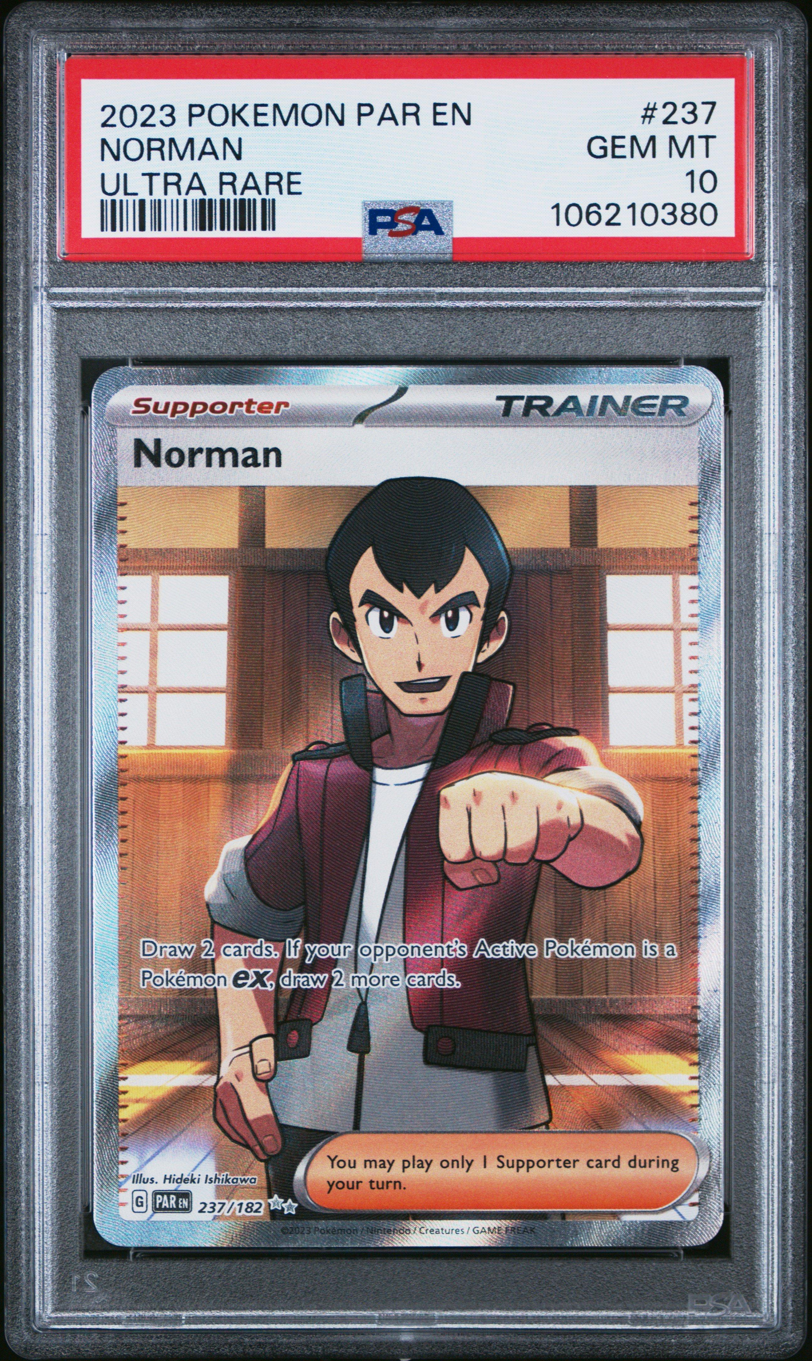 2023 Pokemon Par En-paradox Rift 237 Norman Ultra Rare PSA 10
