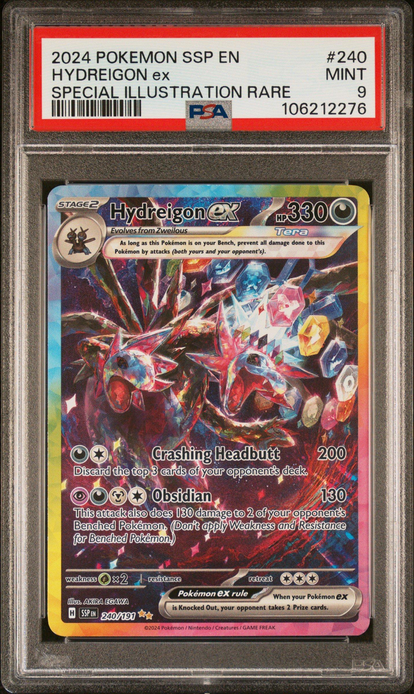 2024 Pokemon Ssp En-Surging Sparks 240 Hydreigon Ex Special Illustration Rare PSA 9