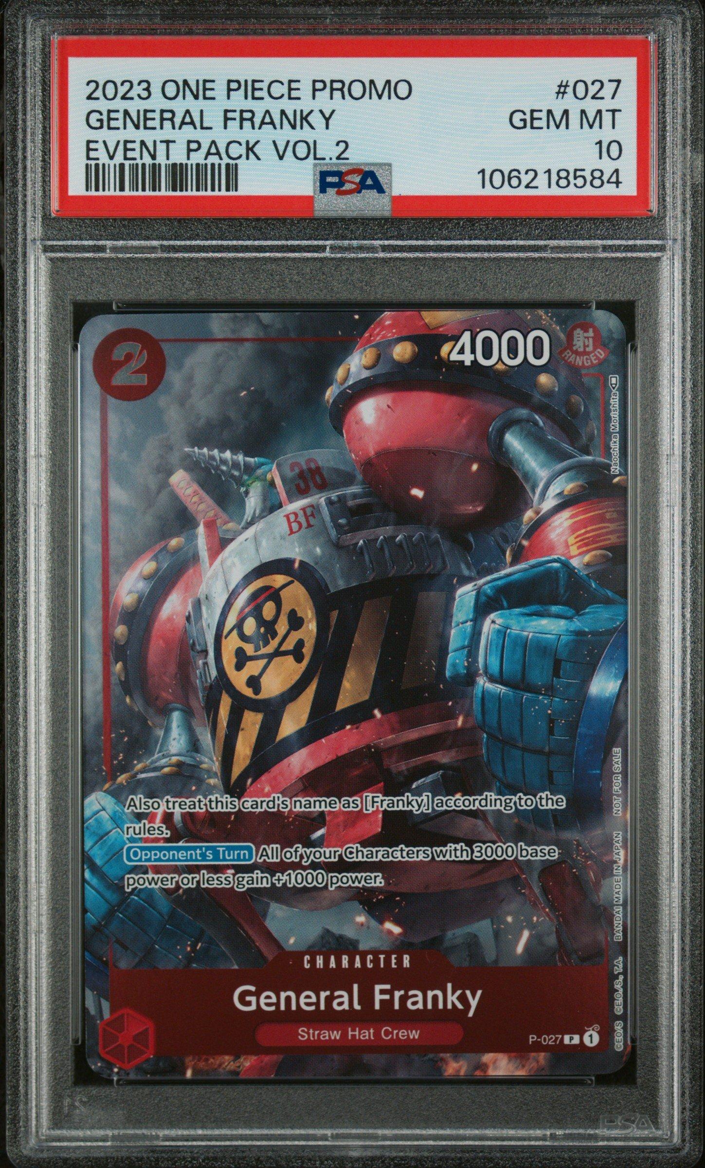 2023 One Piece Promos 027 General Franky Event Pack Vol.2 PSA 10