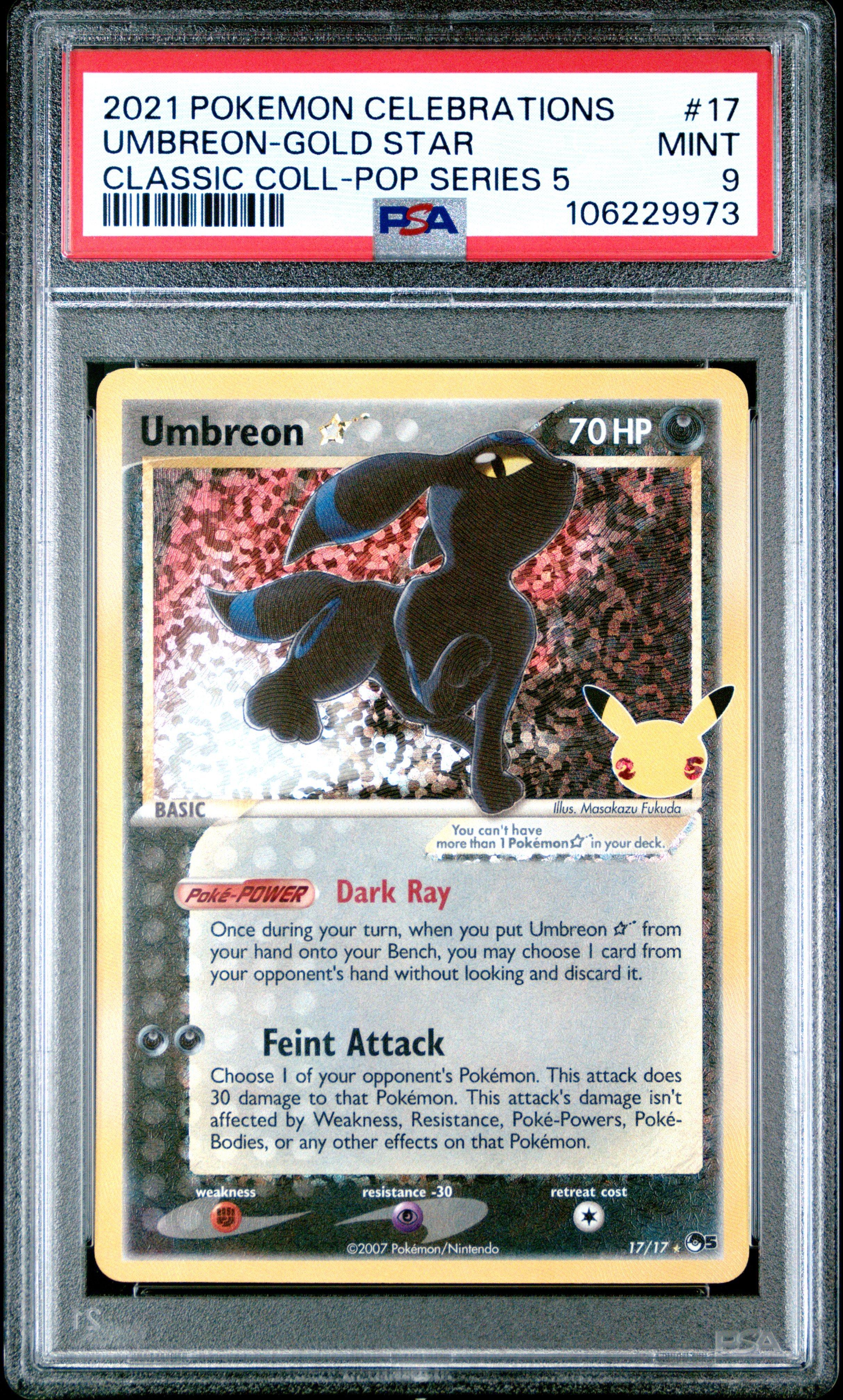 2021 Pokemon Celebrations Classic Collection 17 Umbreon-gold Star