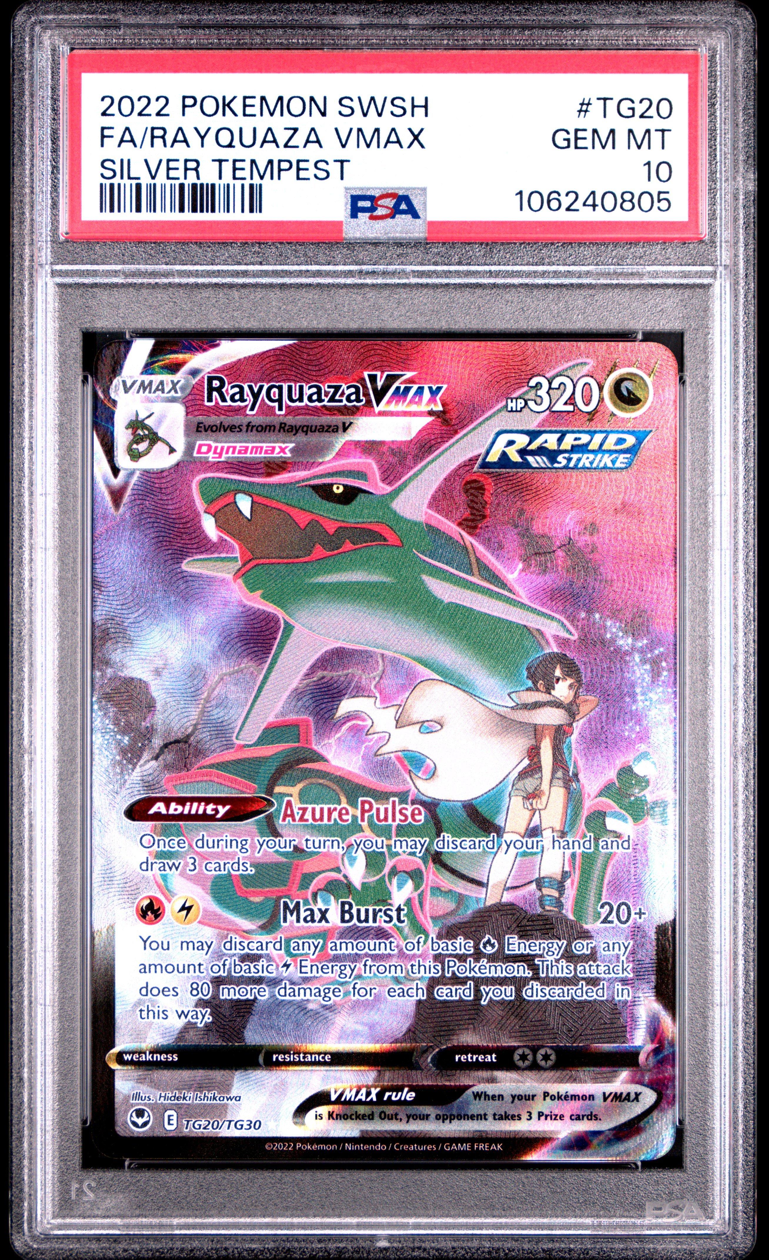 2022 Pokemon Sword & Shield Silver Tempest Tg20 Full Art/rayquaza