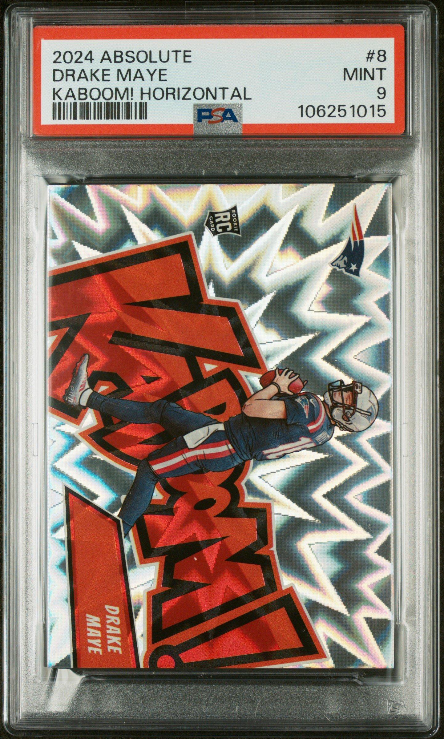 2024 Panini Absolute Kaboom! Horizontal 8 Drake Maye PSA 9