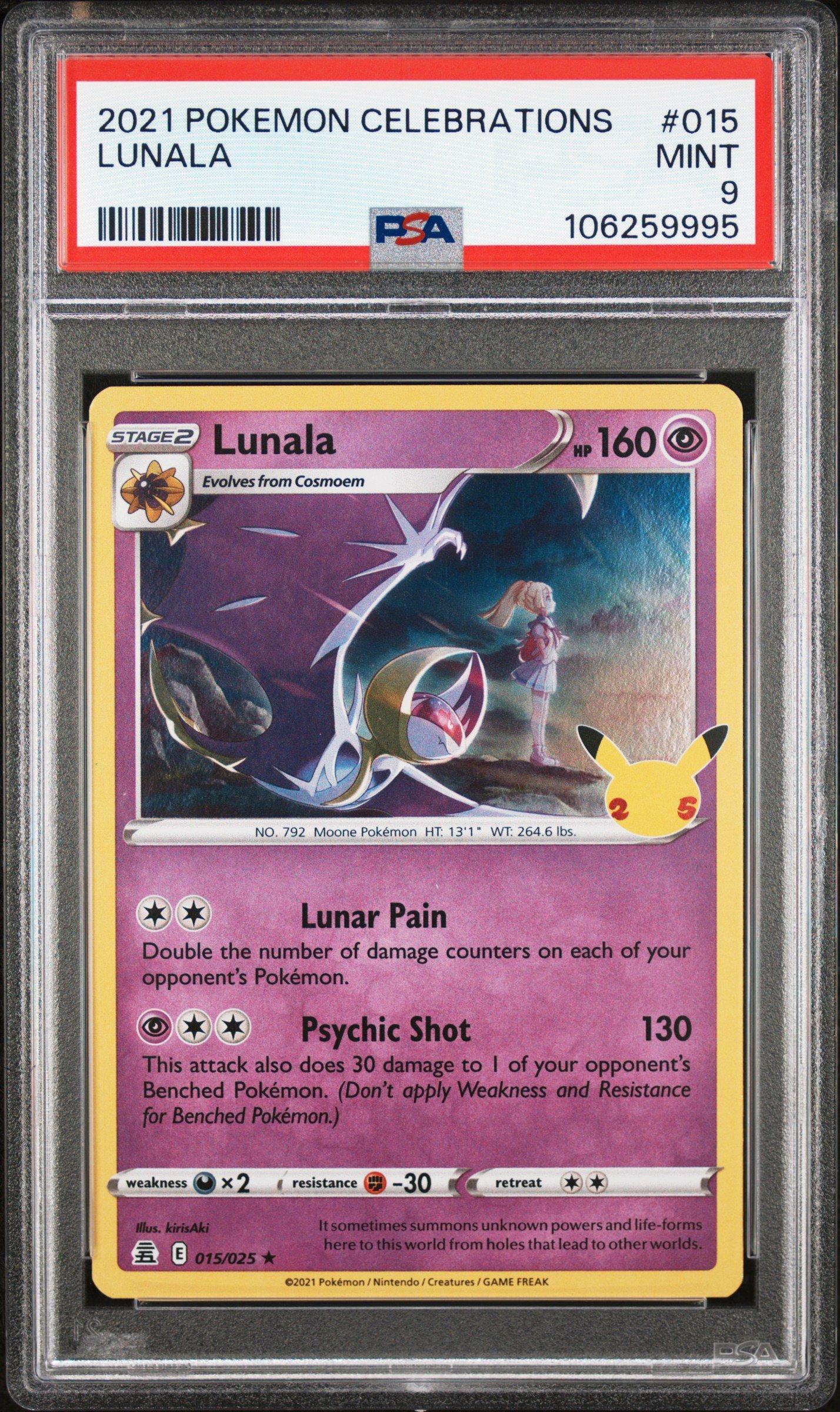 2021 Pokemon Celebrations 015 Lunala PSA