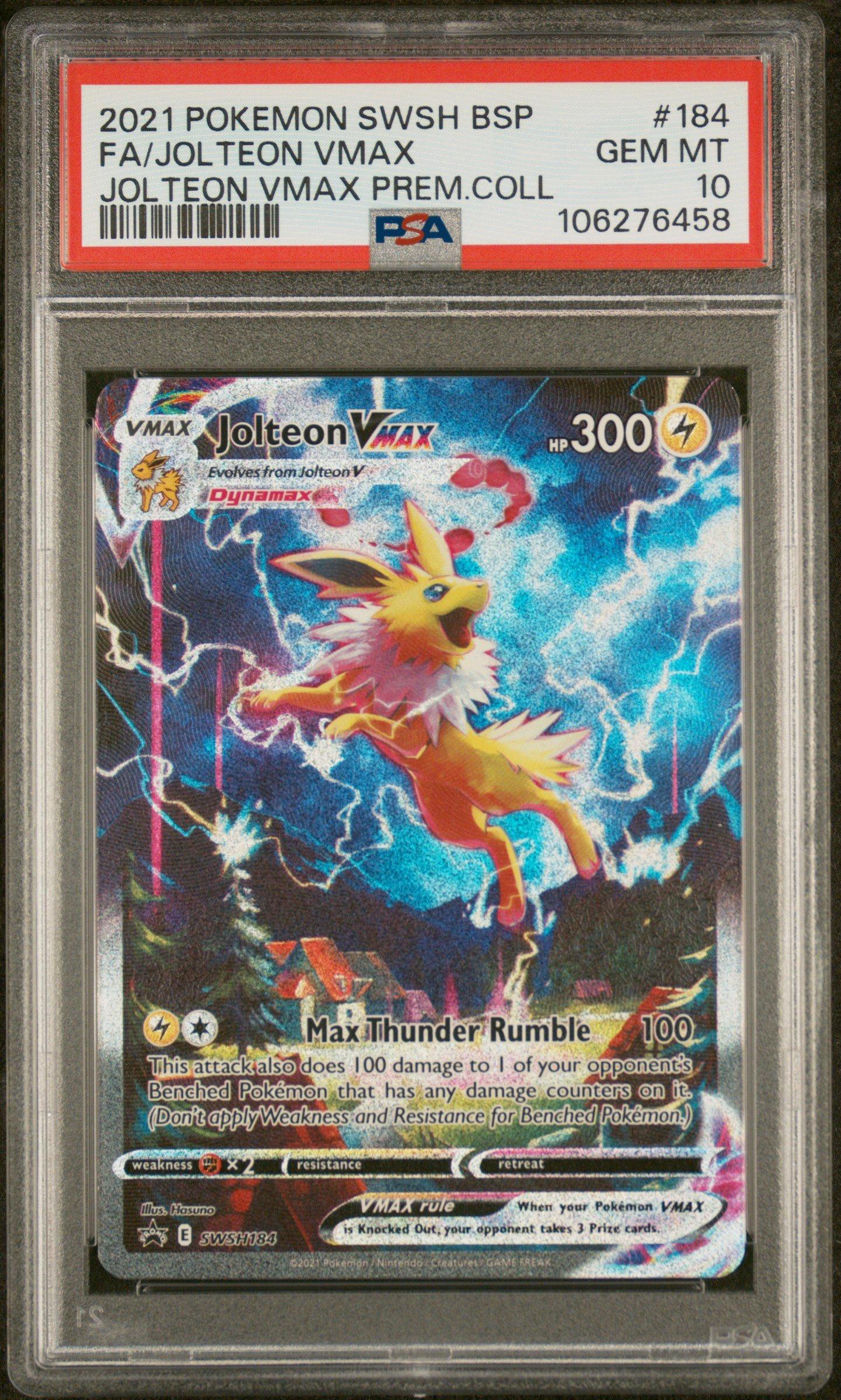 2021 Pokemon Swsh Black Star Promo 184 Full Art/jolteon Vmax