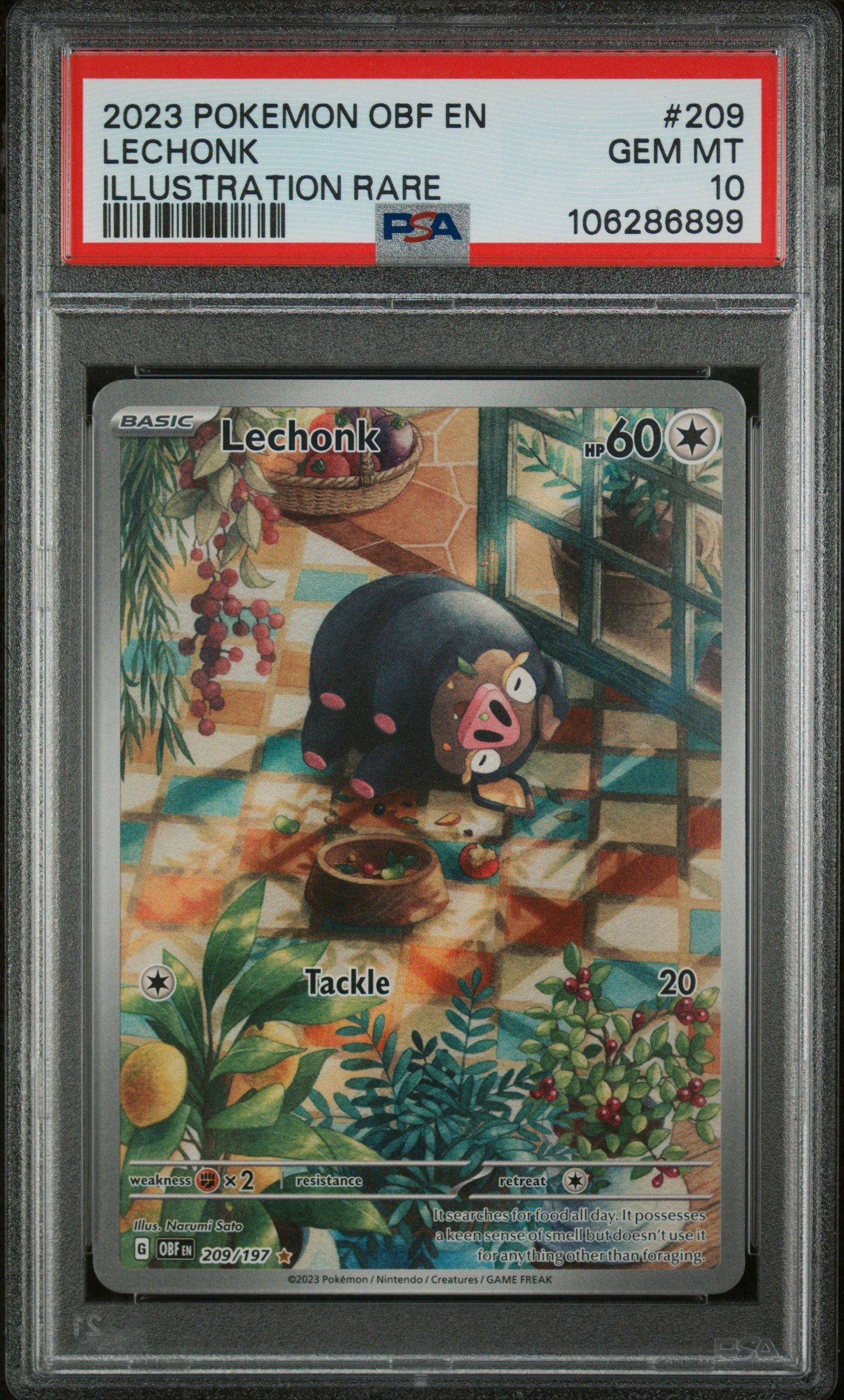2023 Pokemon Obf En-obsidian Flames 209 Lechonk Illustration Rare