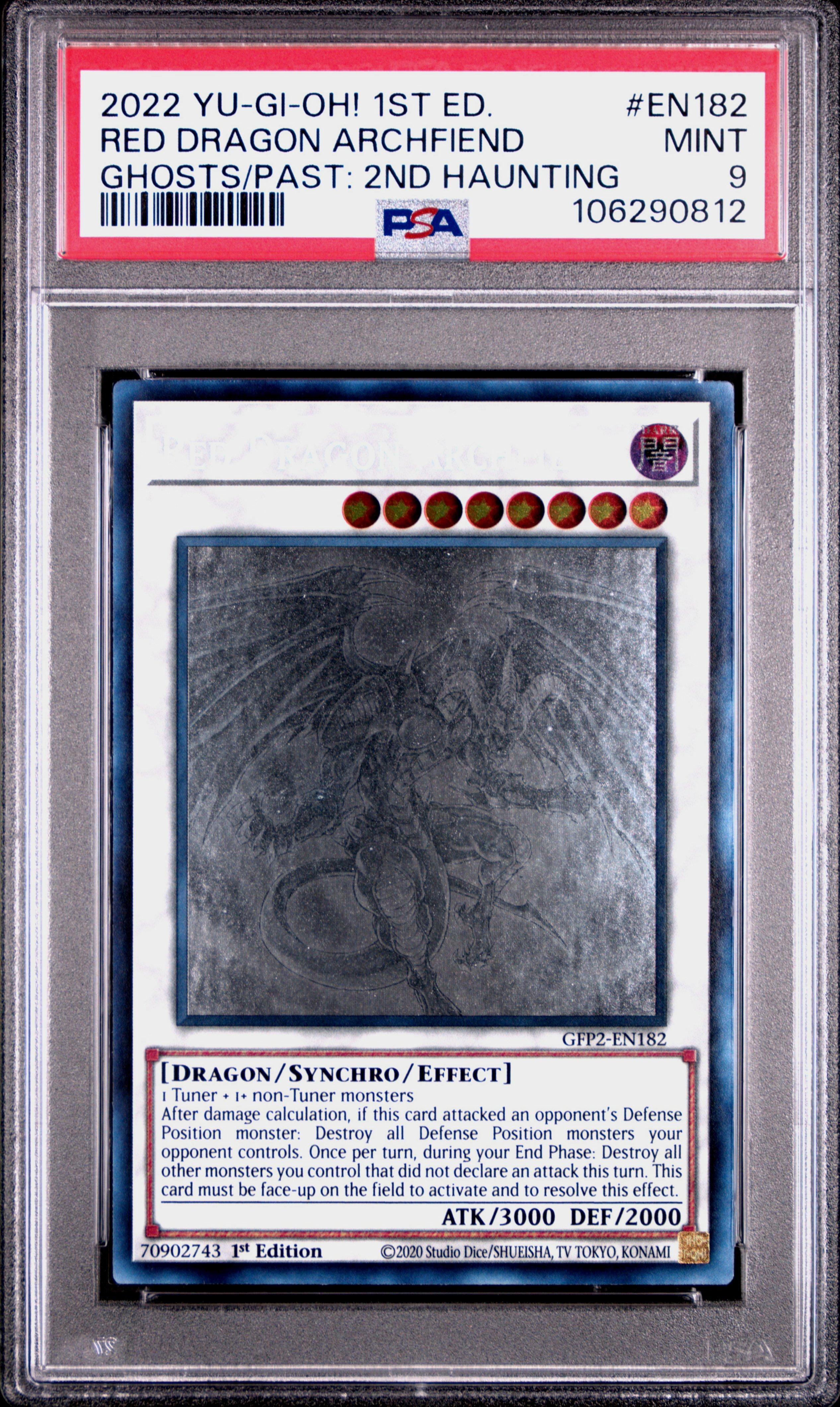 2022 Yu-gi-oh! Gfp2-ghosts From The Past: The 2nd Haunting En182 Red Dragon Archfiend 1st Edition PSA 9