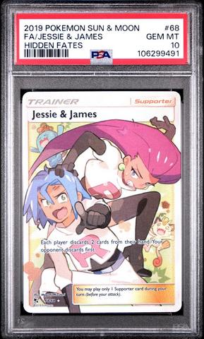 2019 Pokemon Sun & Moon Hidden Fates 68 Full Art/jessie & James