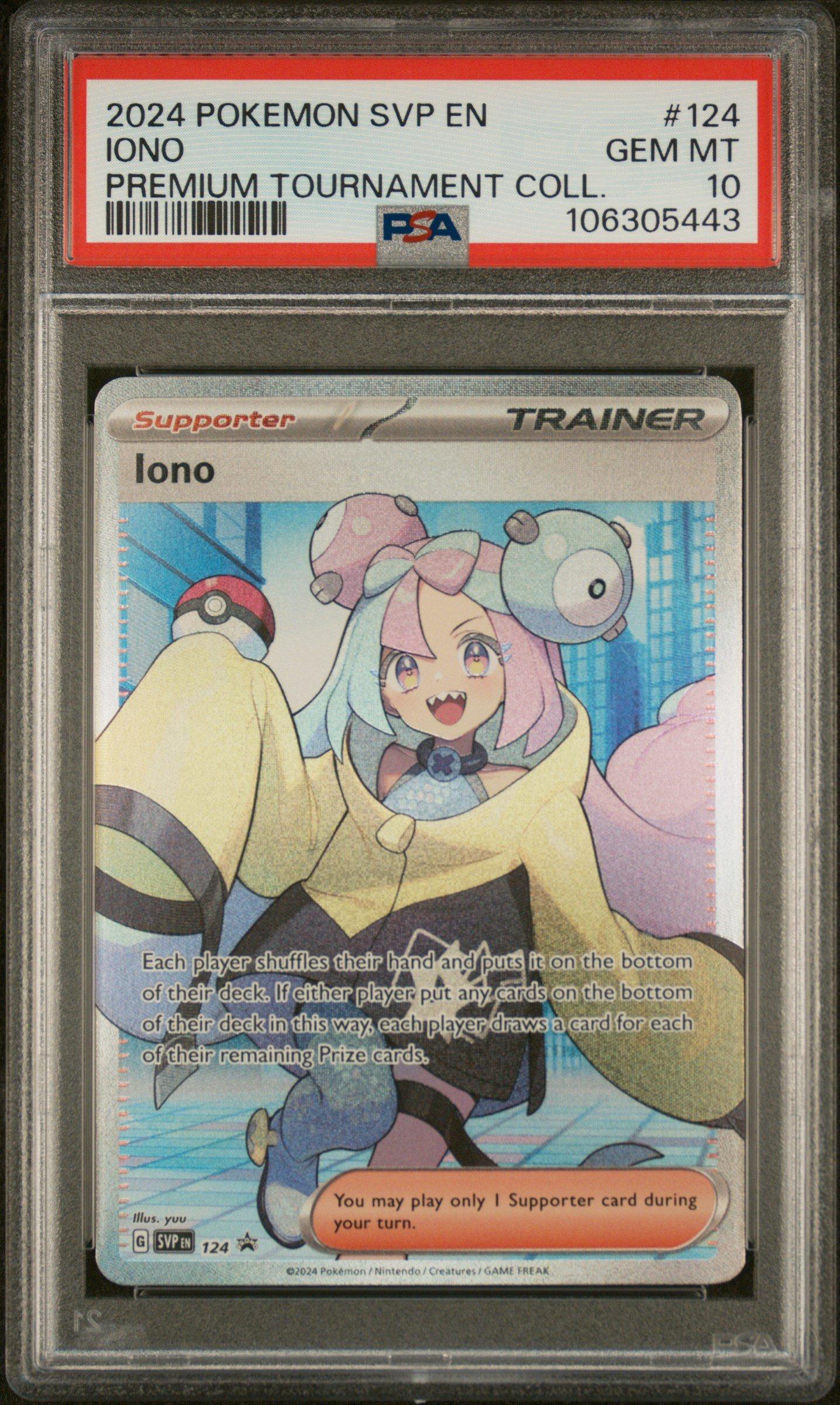 2024 Pokemon Svp En-sv Black Star Promo 124 Iono Iono Premium Tournament Collection PSA