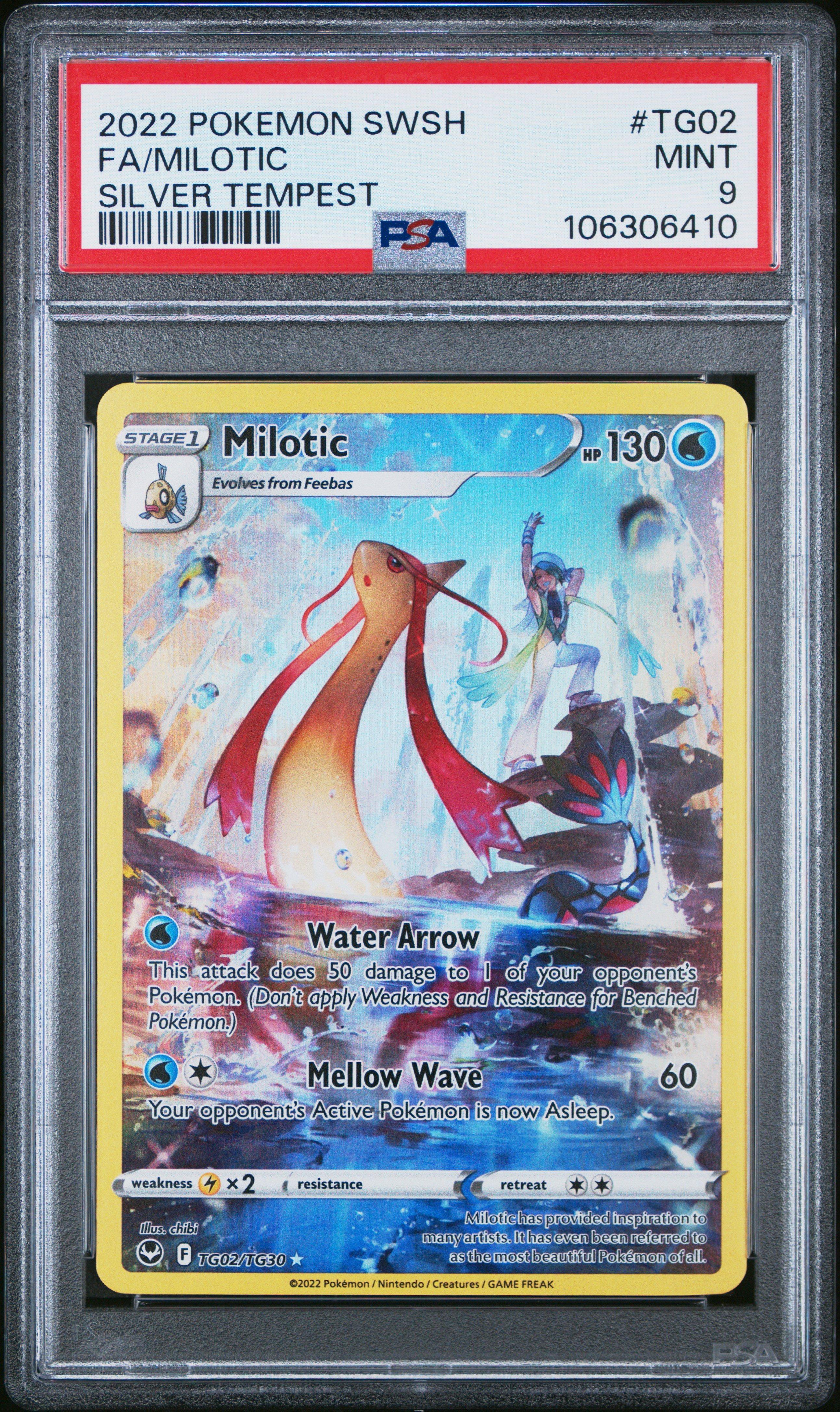 2022 Pokemon Sword & Shield Silver Tempest Tg02 Full Art/milotic PSA 9  Graded Card | GameStop