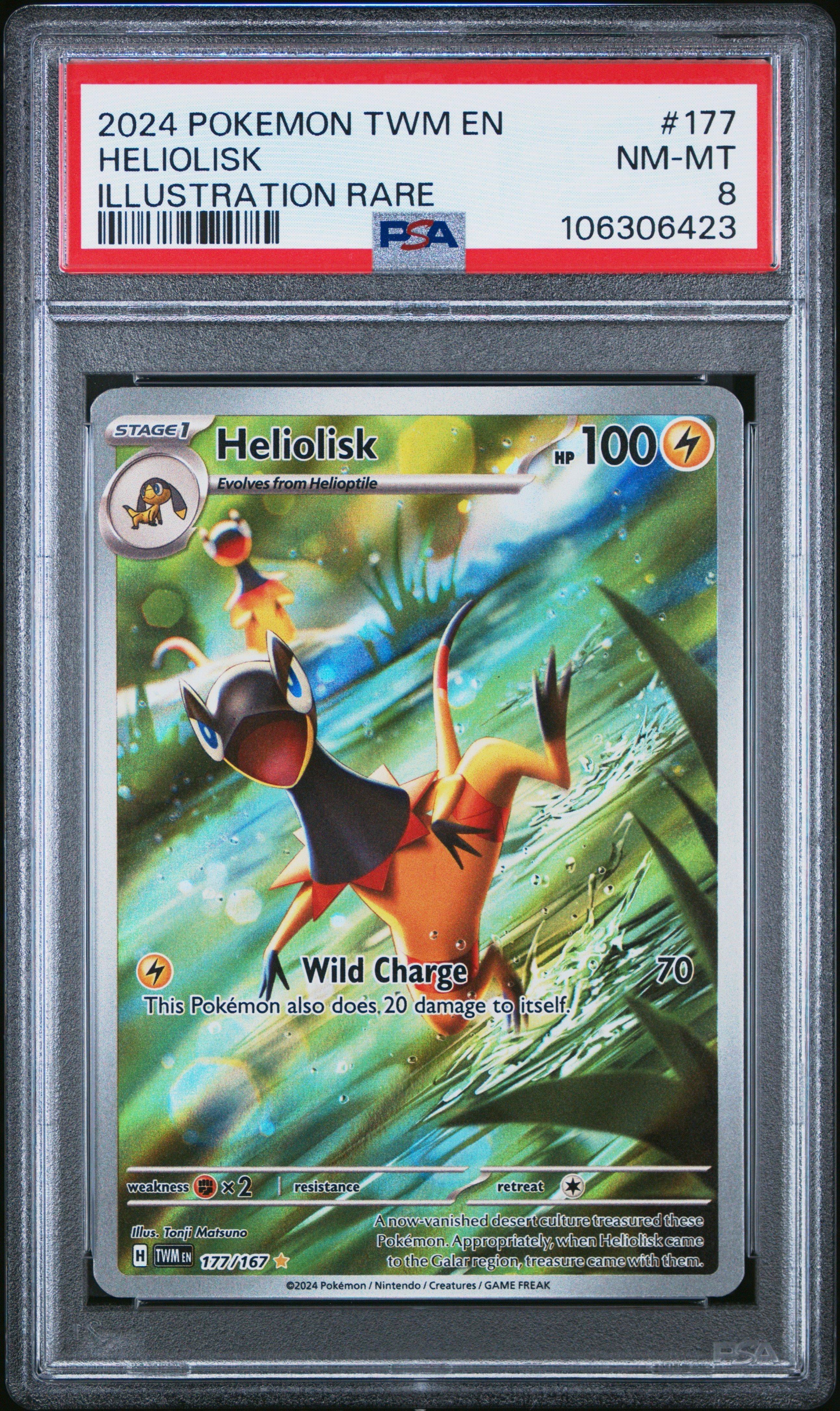 2024 Pokemon Twm En-twilight Masquerade 177 Heliolisk Illustration Rare PSA