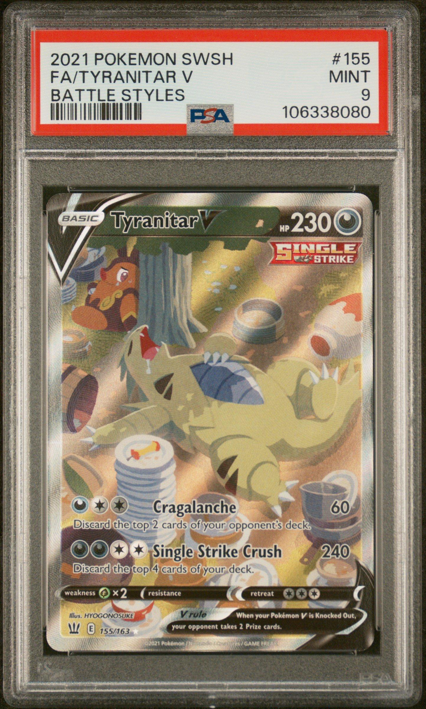 2021 Pokemon Sword & Shield Battle Styles 155 Full Art/tyranitar V