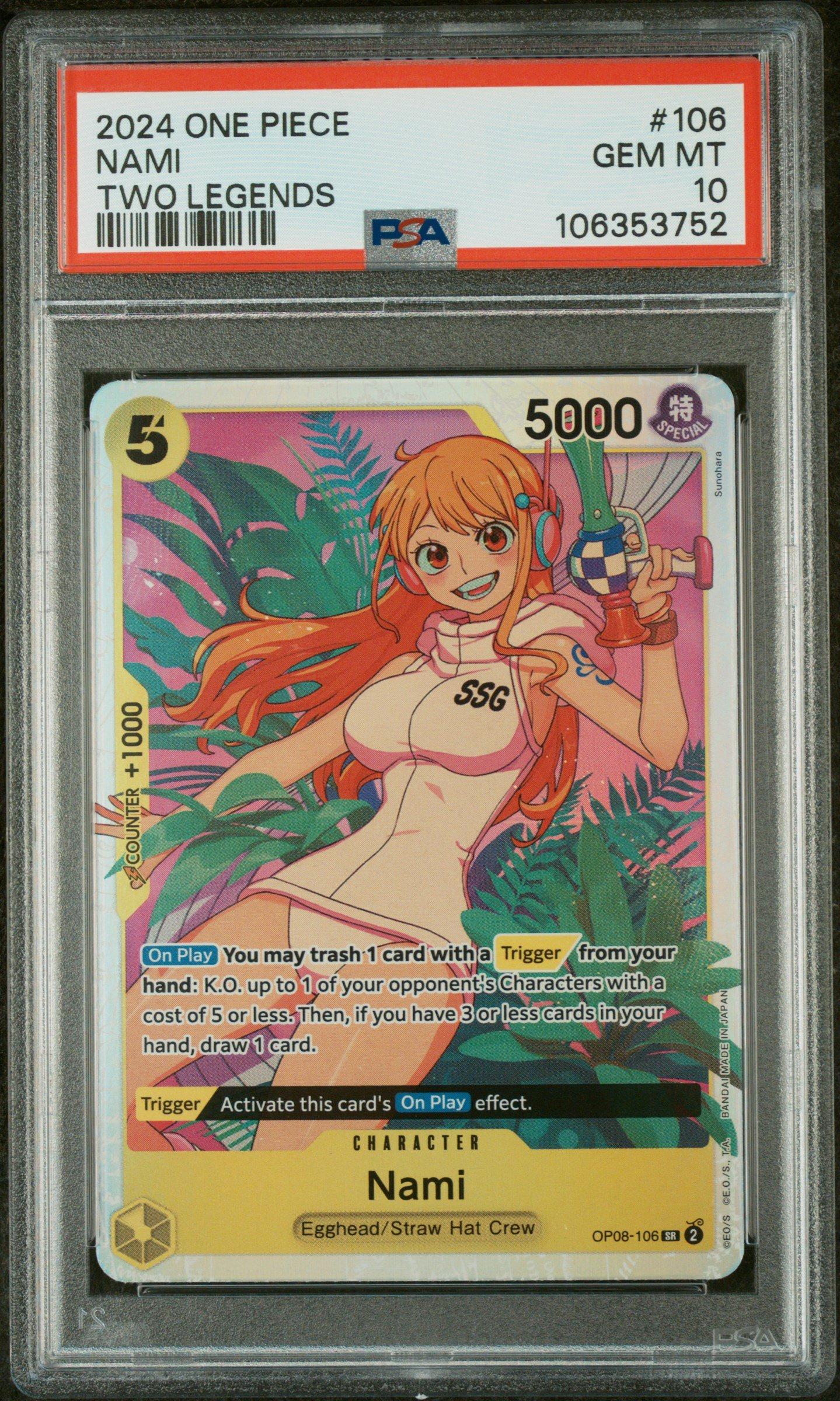 2024 One Piece Op08-two Legends 106 Nami PSA 10 | GameStop