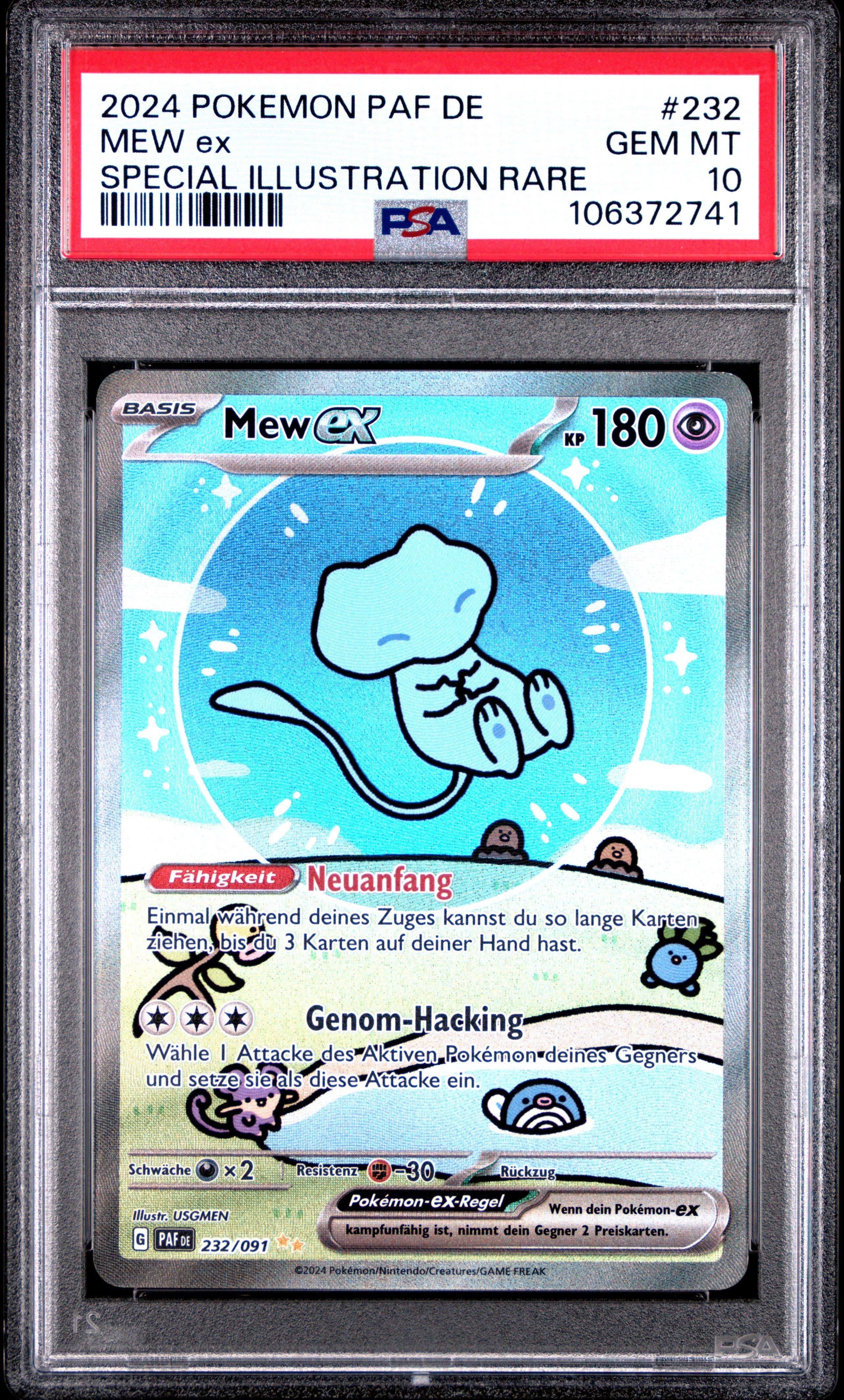 2024 Pokemon German Paf De-paldean Fates 232 Mew Ex Special
