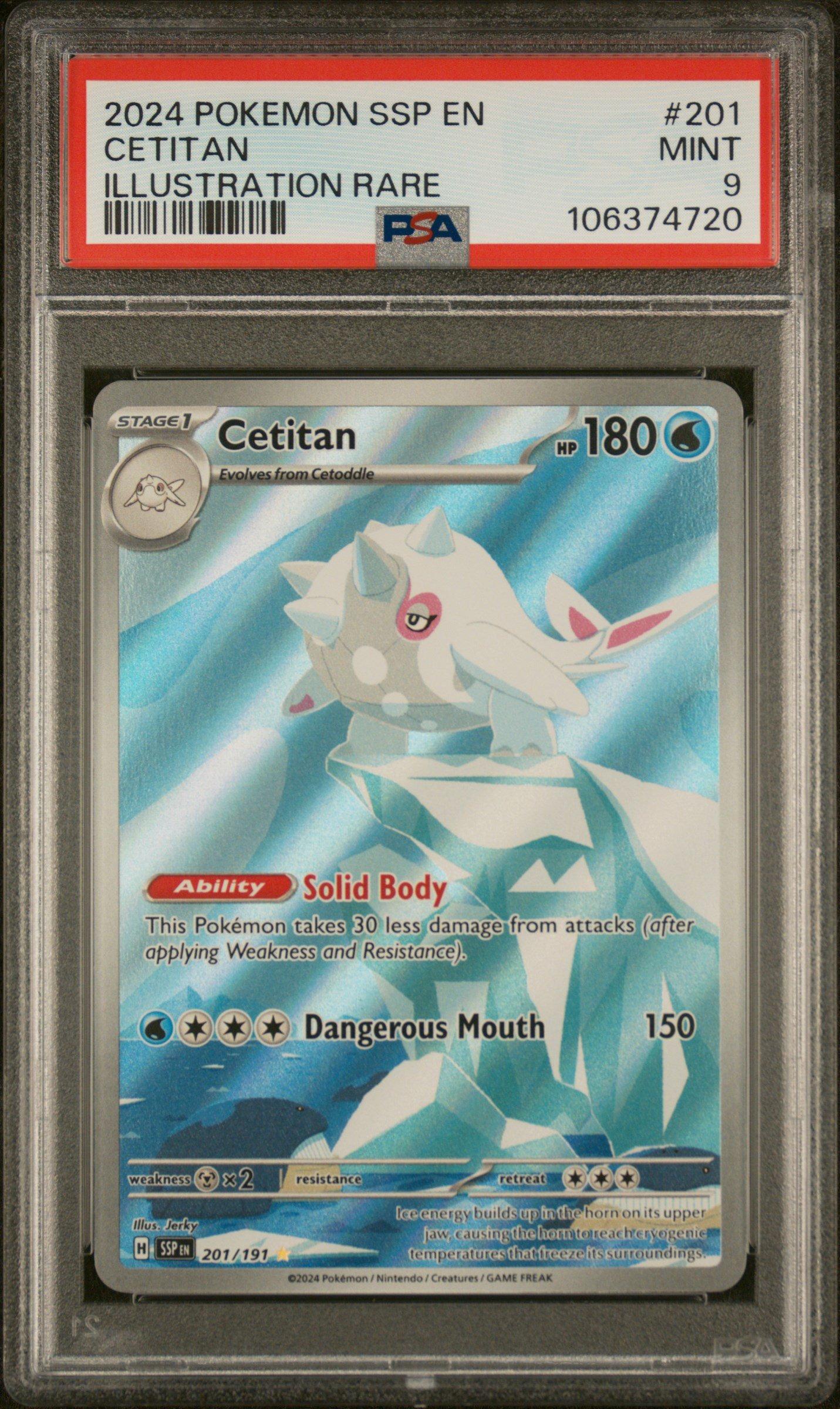 2024 Pokemon Ssp En-surging Sparks 201 Cetitan Illustration Rare PSA 9