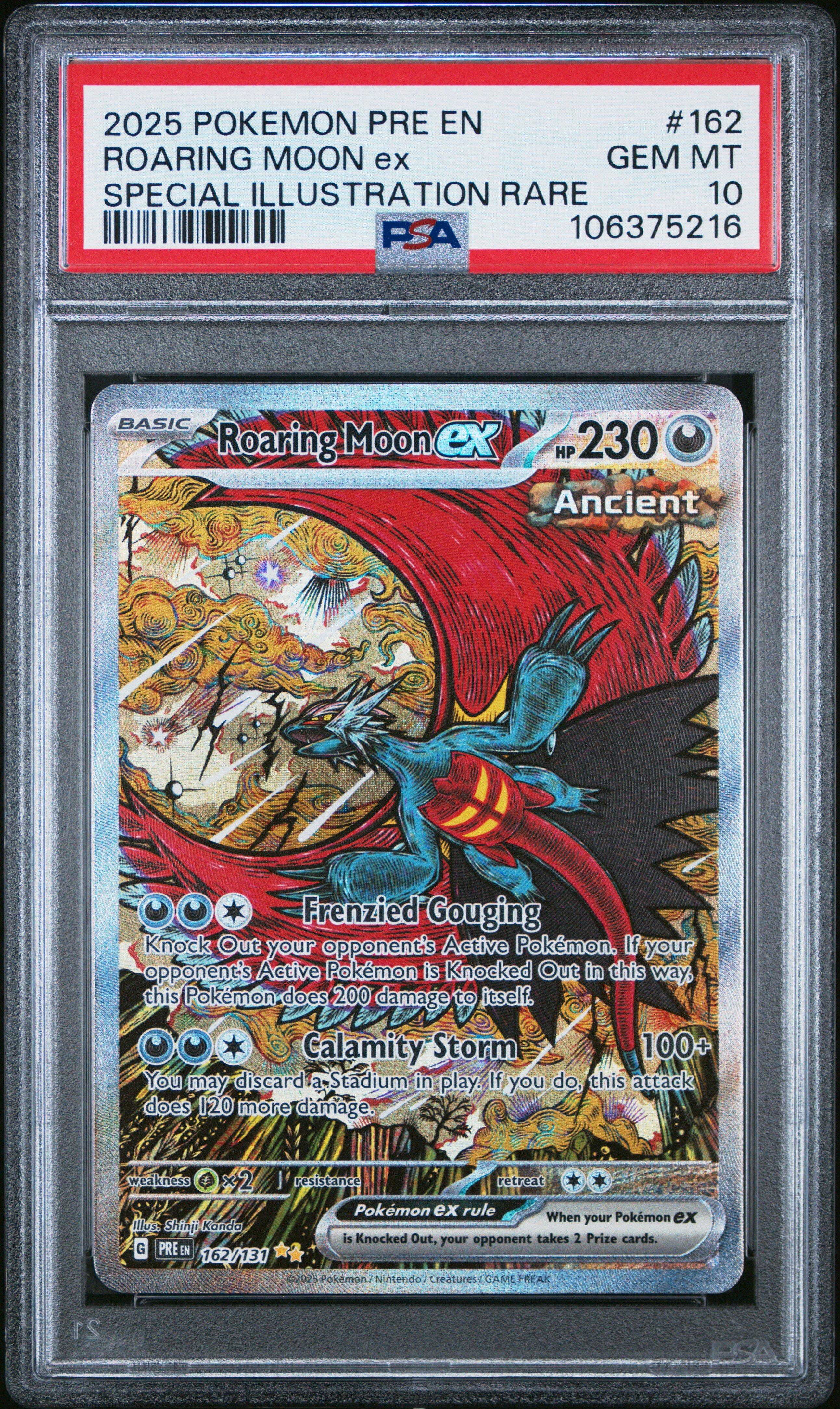 2025 Pokemon Pre En-prismatic Evolutions 162 Roaring Moon Ex