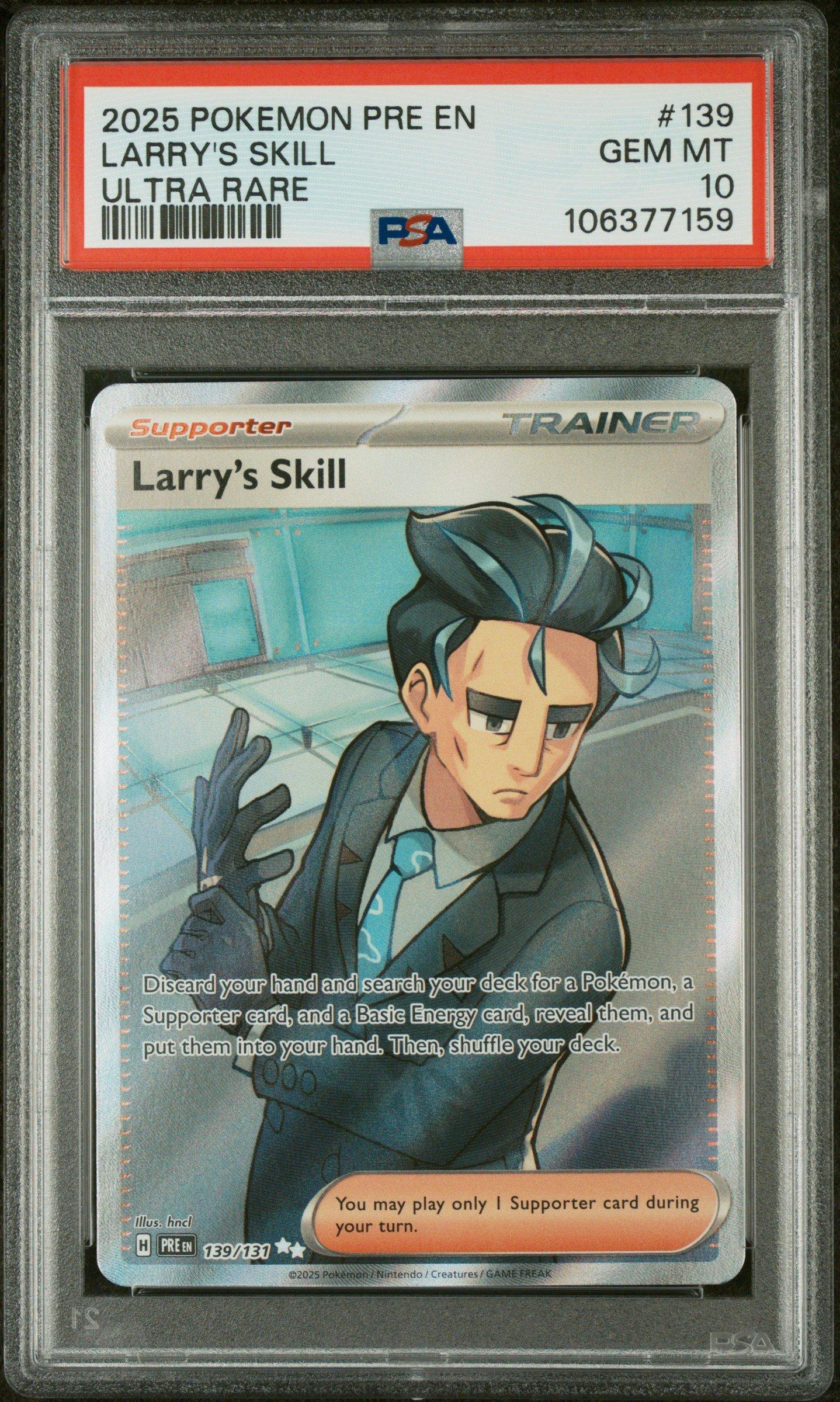 2025 Pokemon Pre En-prismatic Evolutions 139 Larry's Skill Ultra
