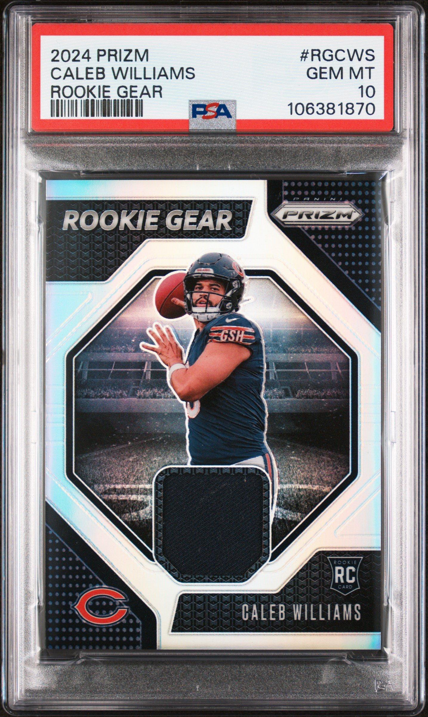 2024 Panini Prizm Rookie Gear Rgcws Caleb Williams PSA 10