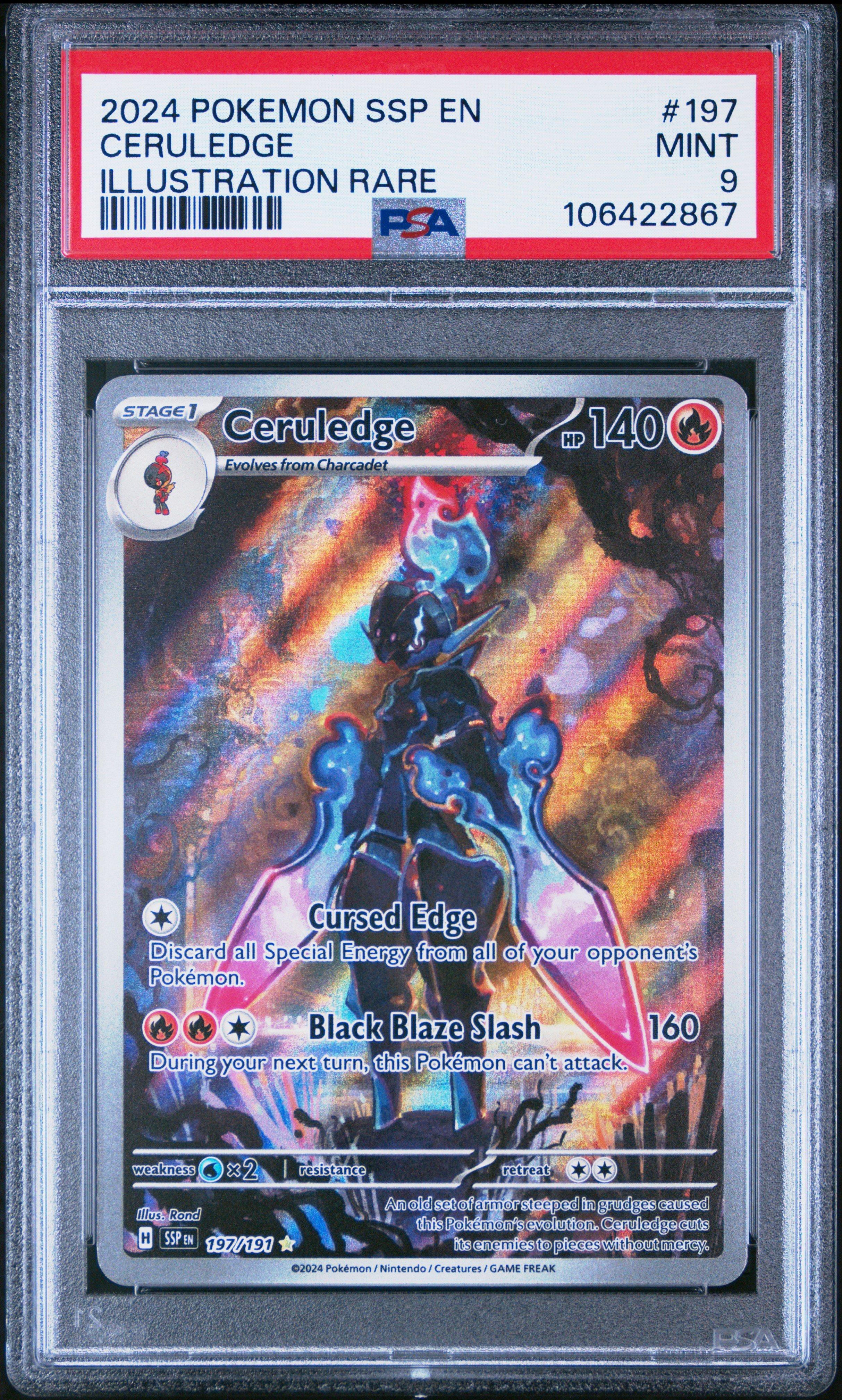 2024 Pokemon Ssp En-surging Sparks 197 Ceruledge Illustration Rare