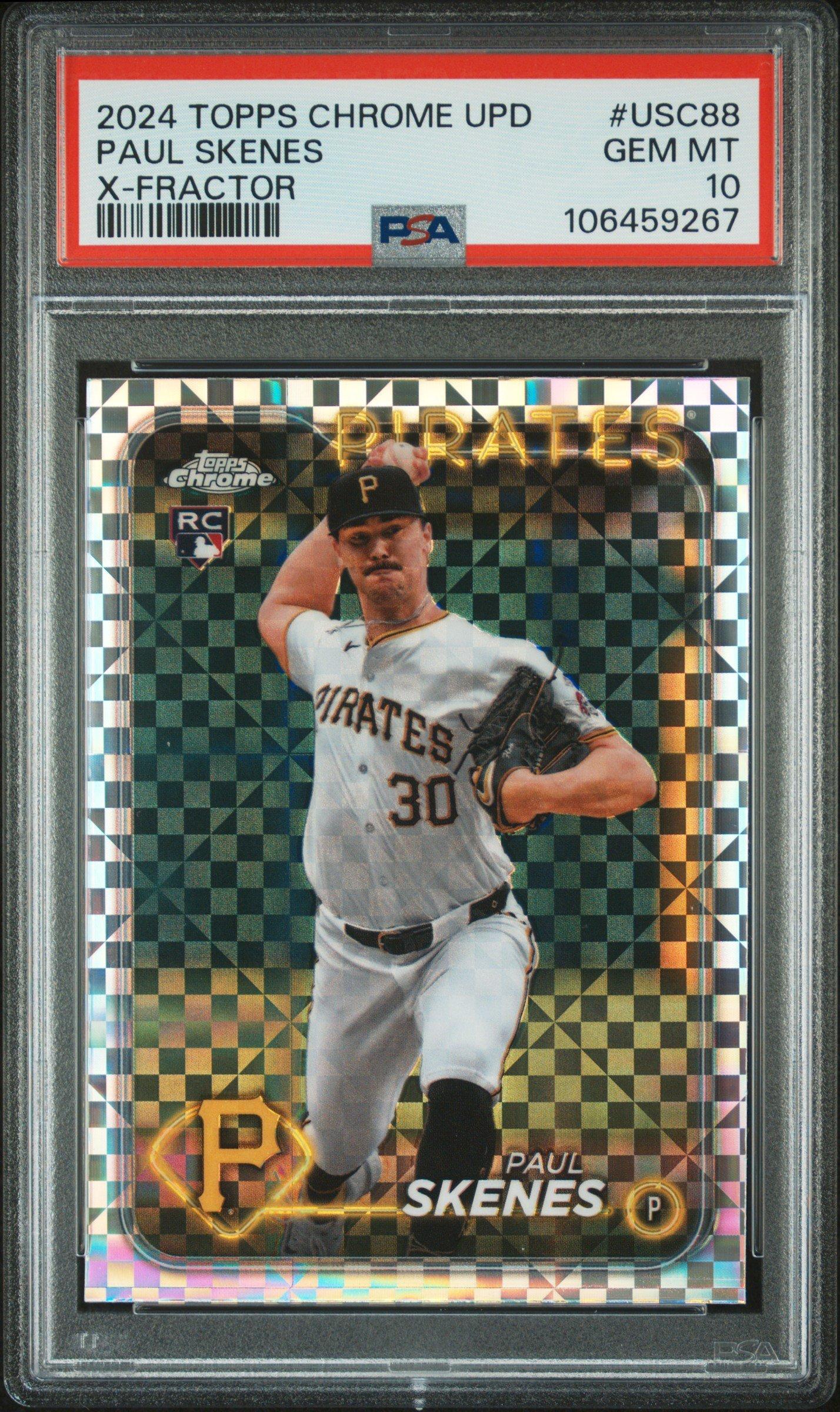 2024 Topps Chrome Update Usc88 Paul Skenes X-fractor PSA 10 Graded
