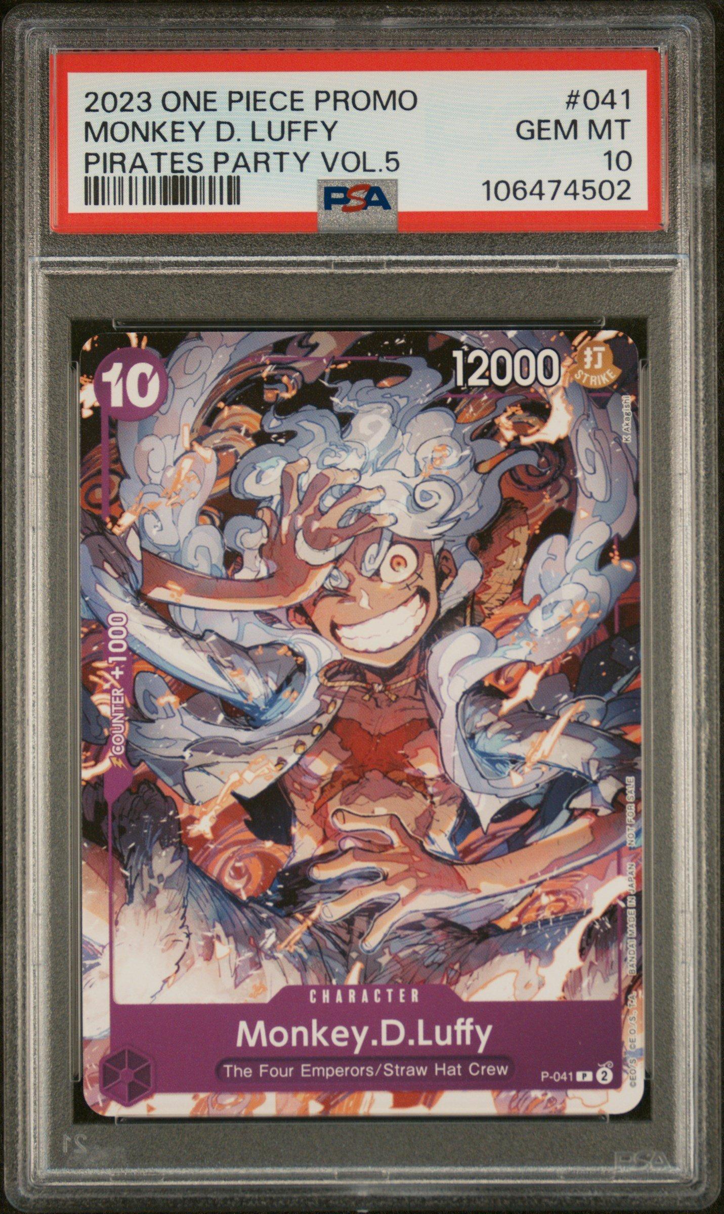 2023 One Piece Promos 041 Monkey D. Luffy Pirates Party Vol.5 PSA 10