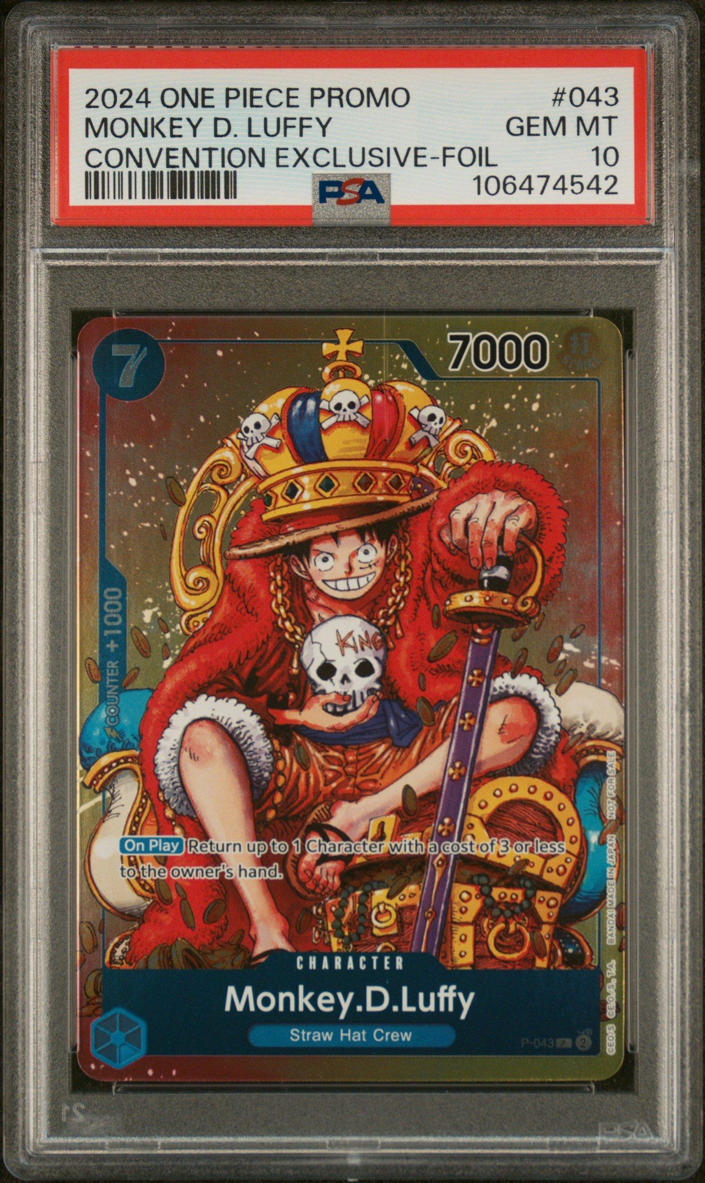 PSA10 2024 MONKEY D. LUFFY 海外CS プロモ 2024 Monkey D. Luffy PSA 10 FA - Cardova Japan