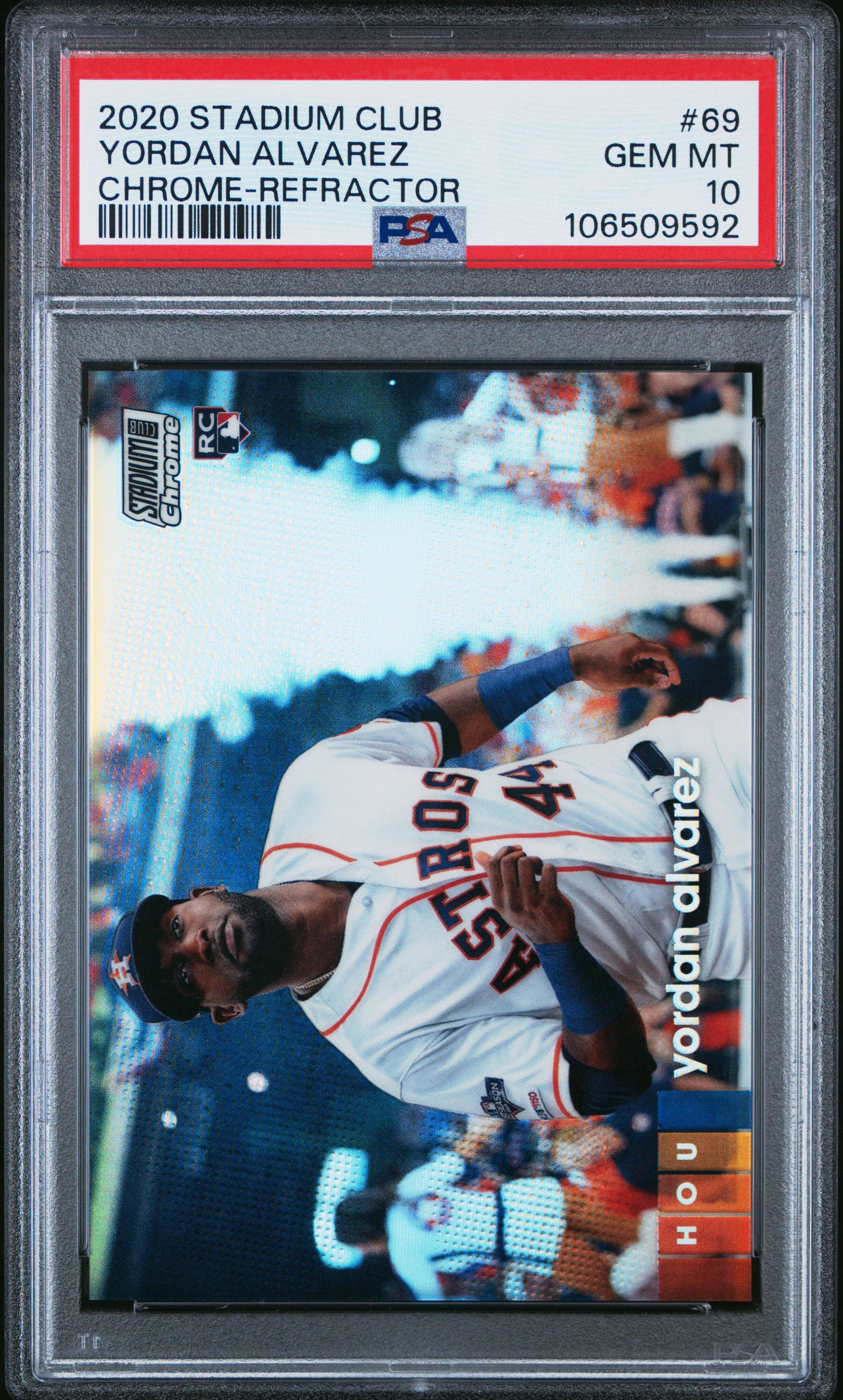 2020 Stadium Club 69 Yordan Alvarez Chrome-refractor PSA 10