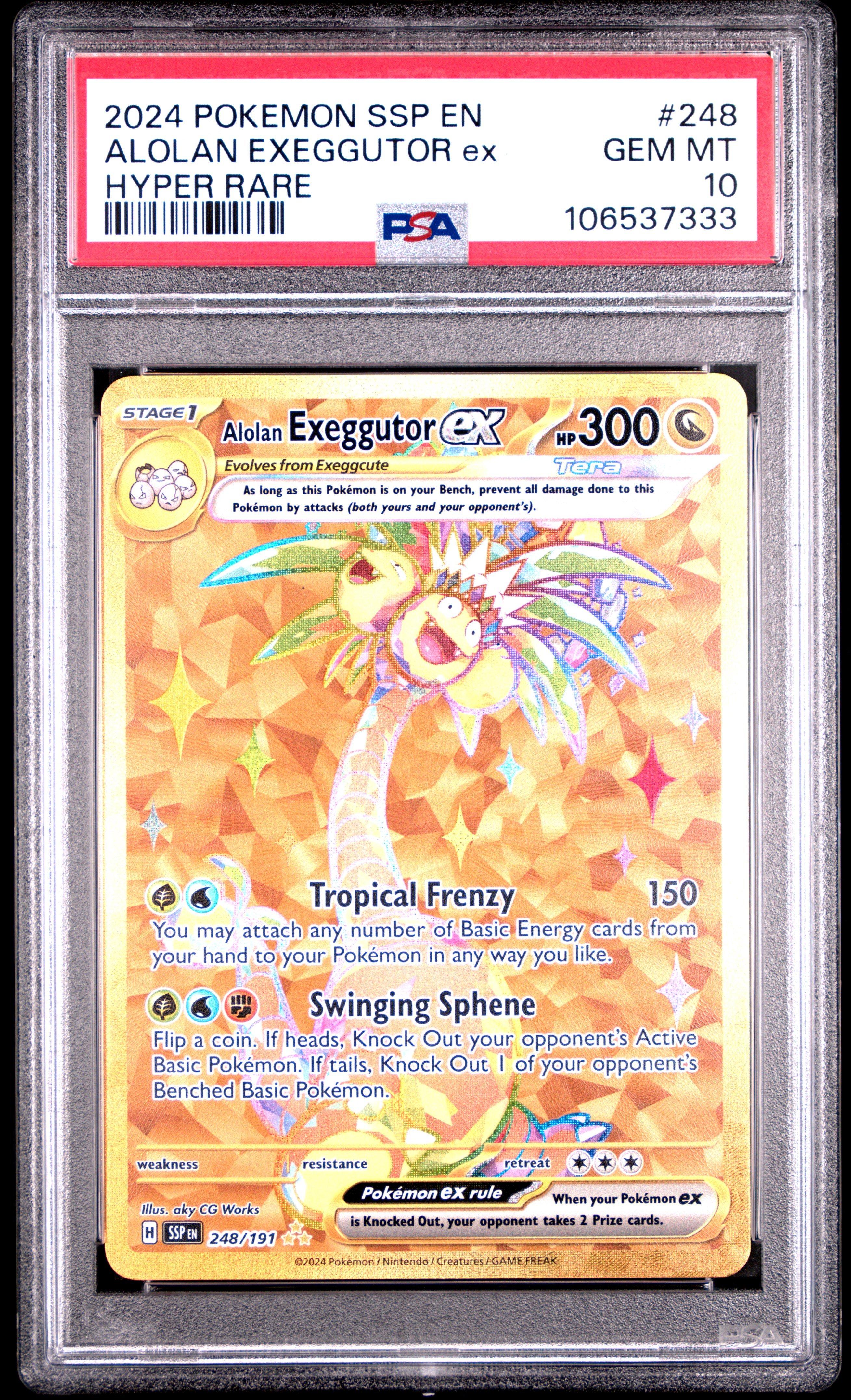2024 Pokemon Ssp En-surging Sparks 248 Alolan Exeggutor Ex Hyper