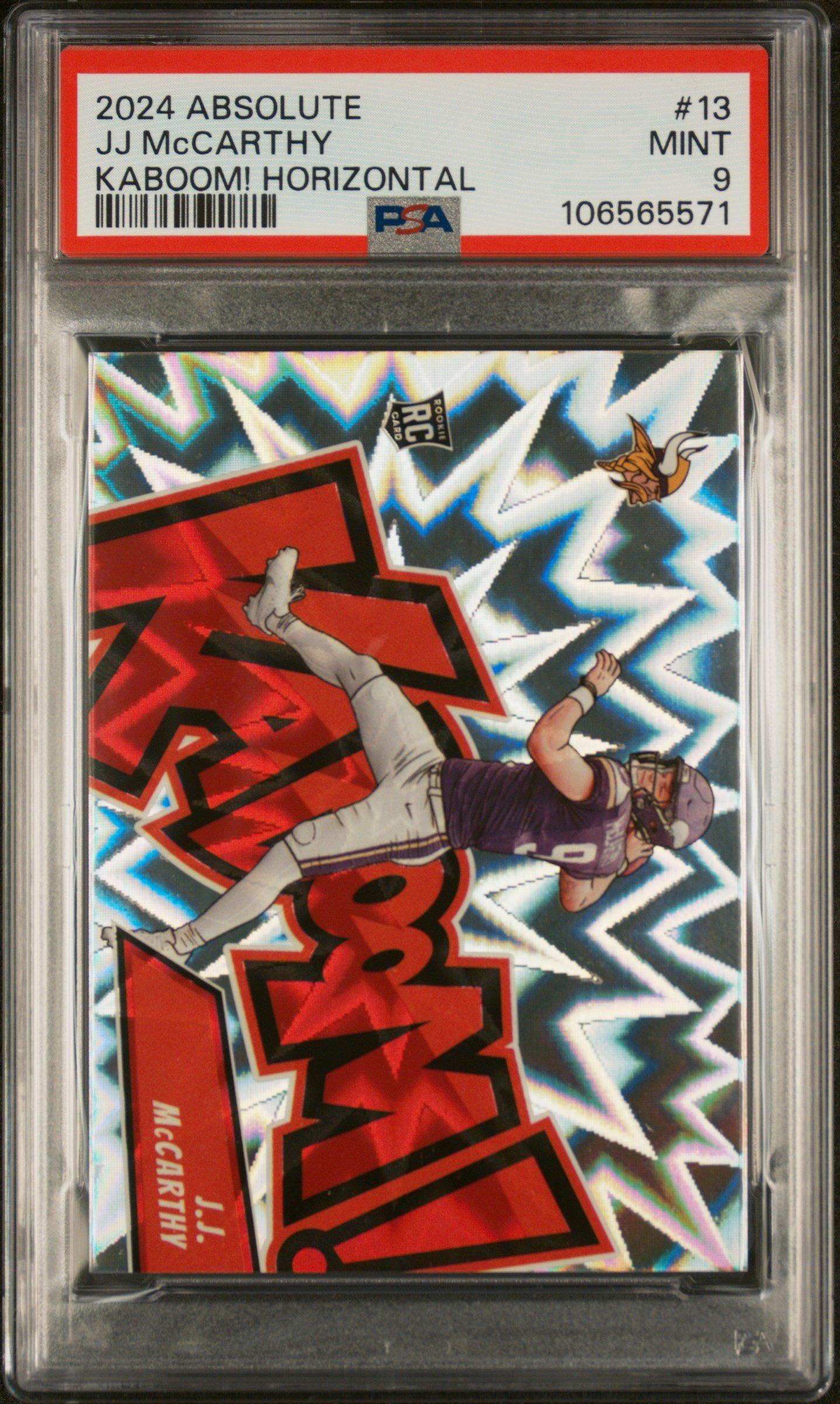 2024 Panini Absolute Kaboom! Horizontal 13 Jj Mccarthy PSA 9