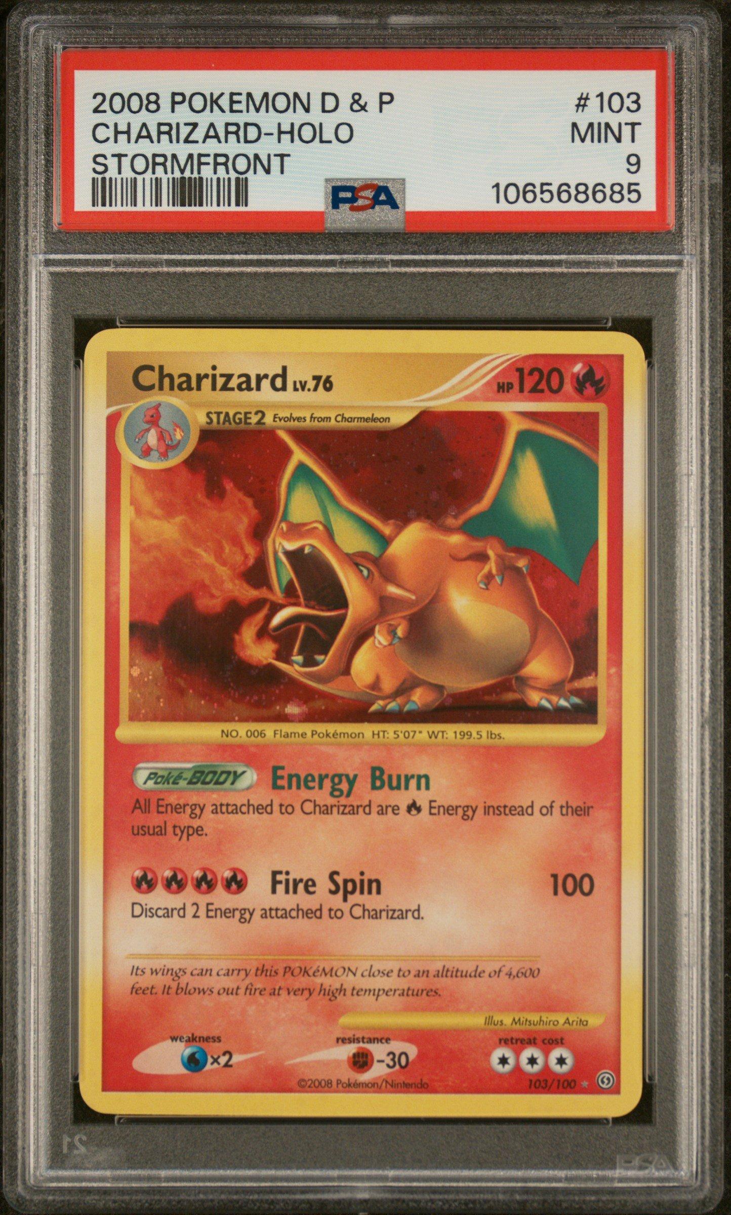 2008 Pokemon Diamond & Pearl Stormfront 103 Charizard-holo PSA 9