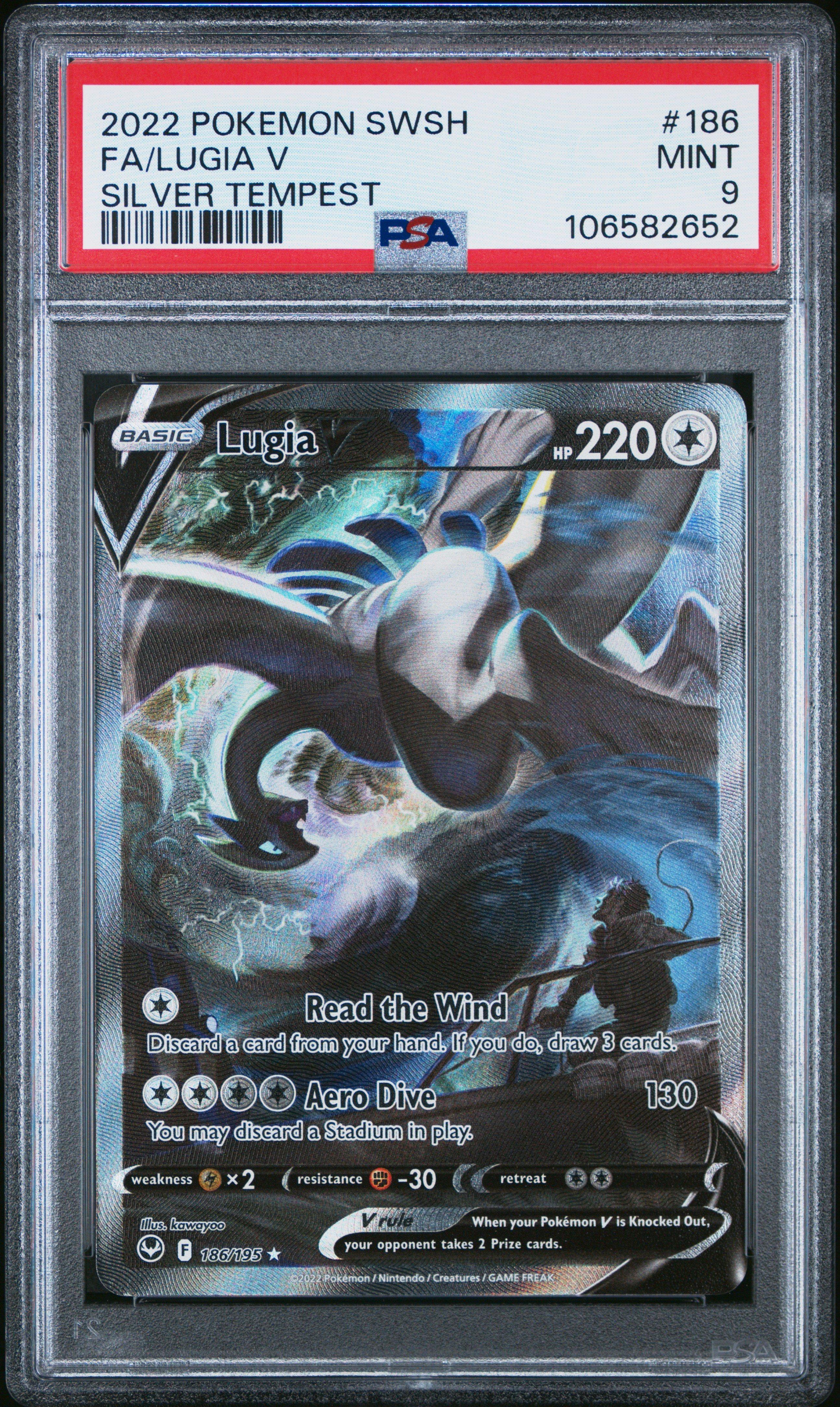 2022 Pokemon Sword & Shield Silver Tempest 186 Full Art/lugia V