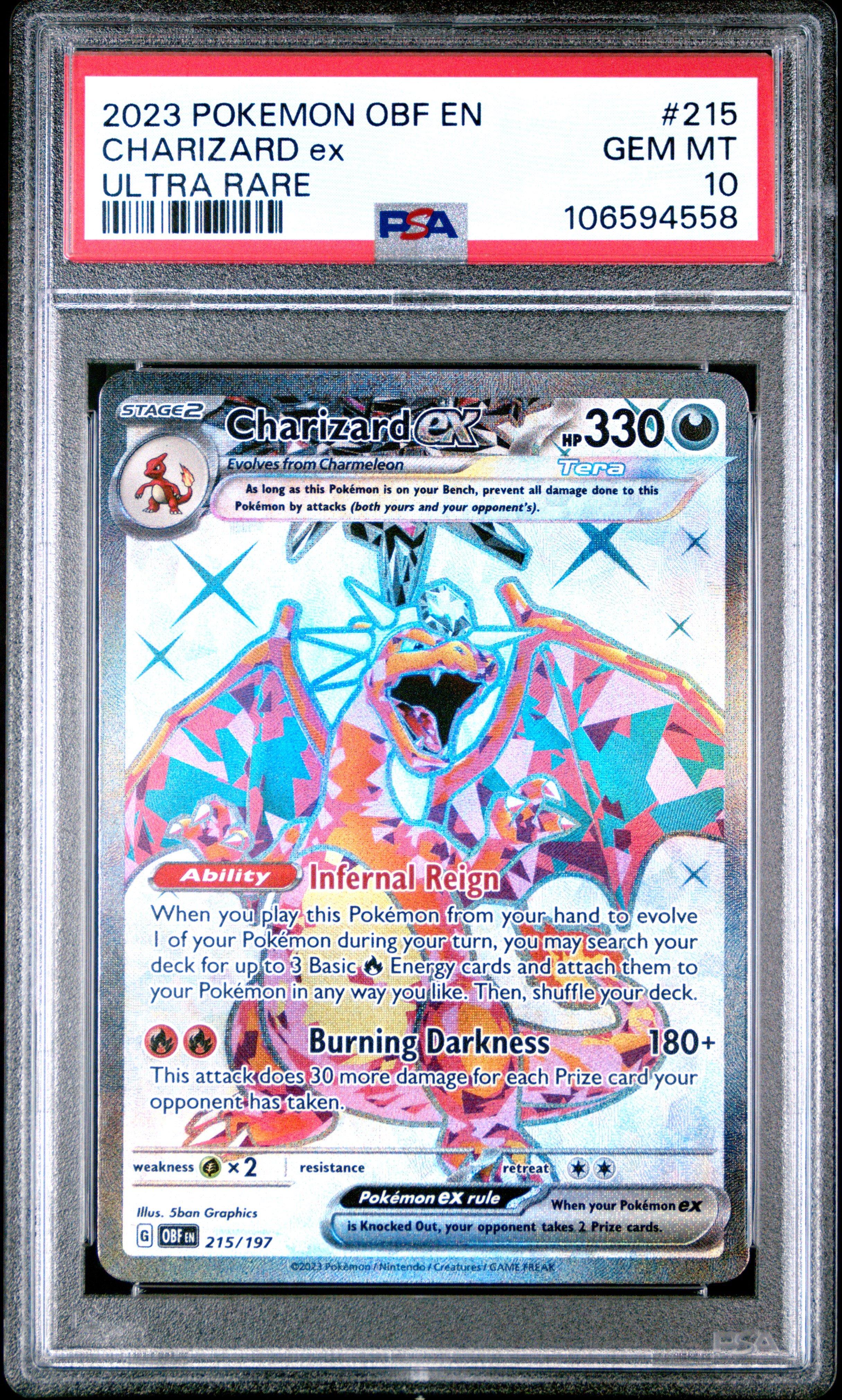 2023 Pokemon Obf En-obsidian Flames 215 Charizard Ex Ultra Rare