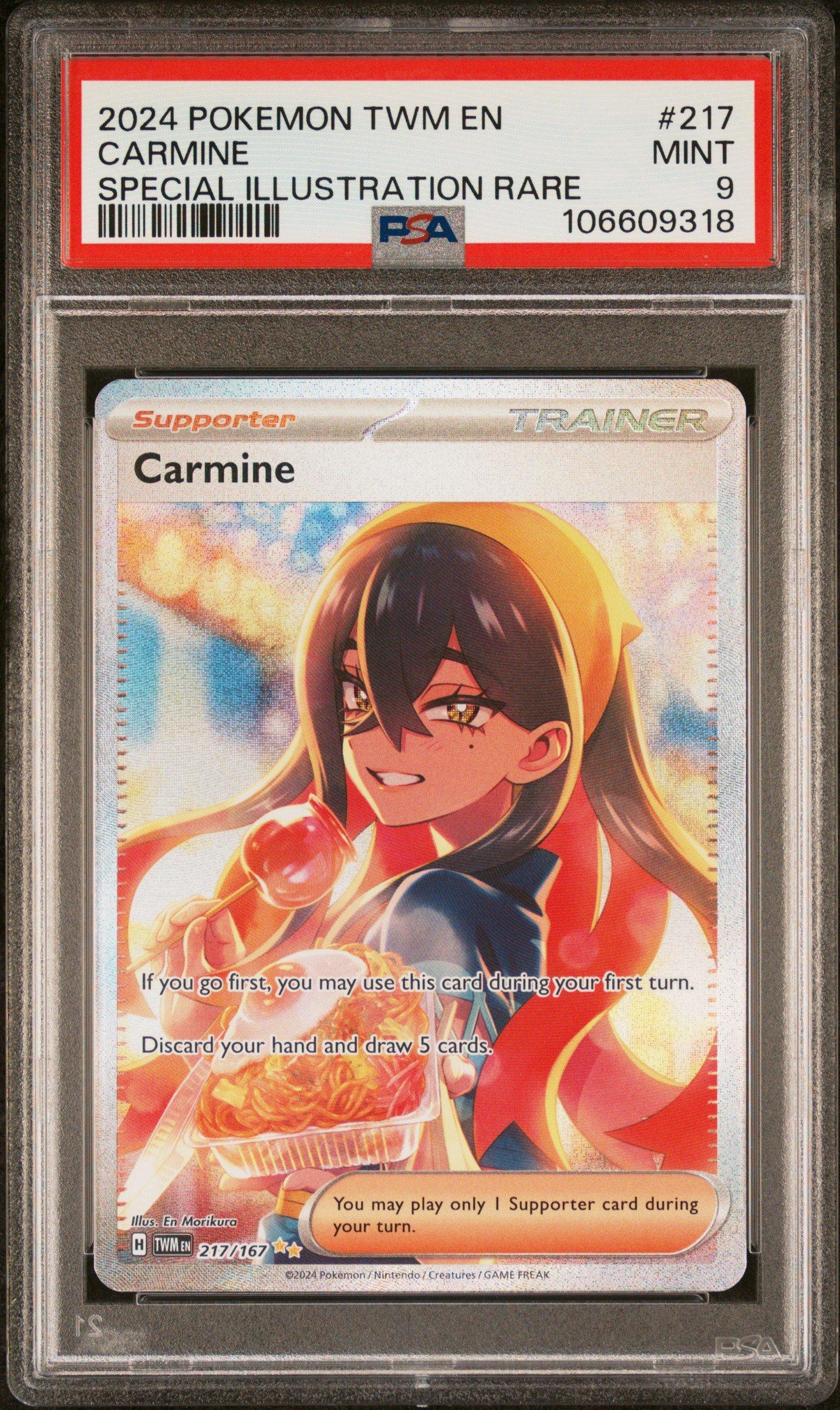 2024 Pokemon Twm En-twilight Masquerade 217 Carmine Special Illustration Rare PSA