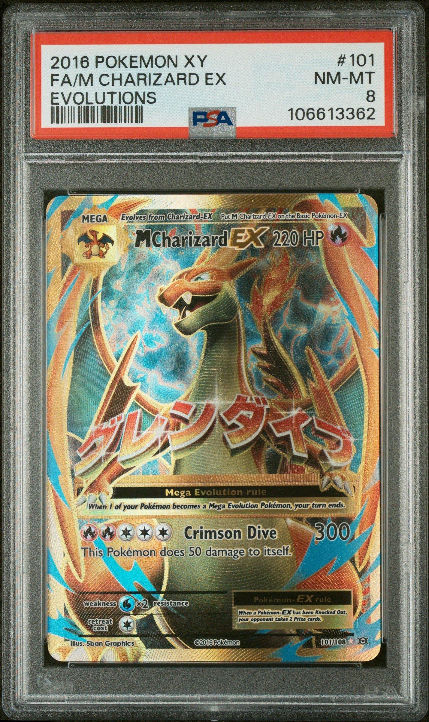 2016 Pokemon Xy Evolutions 101 Full Art/m Charizard Ex PSA