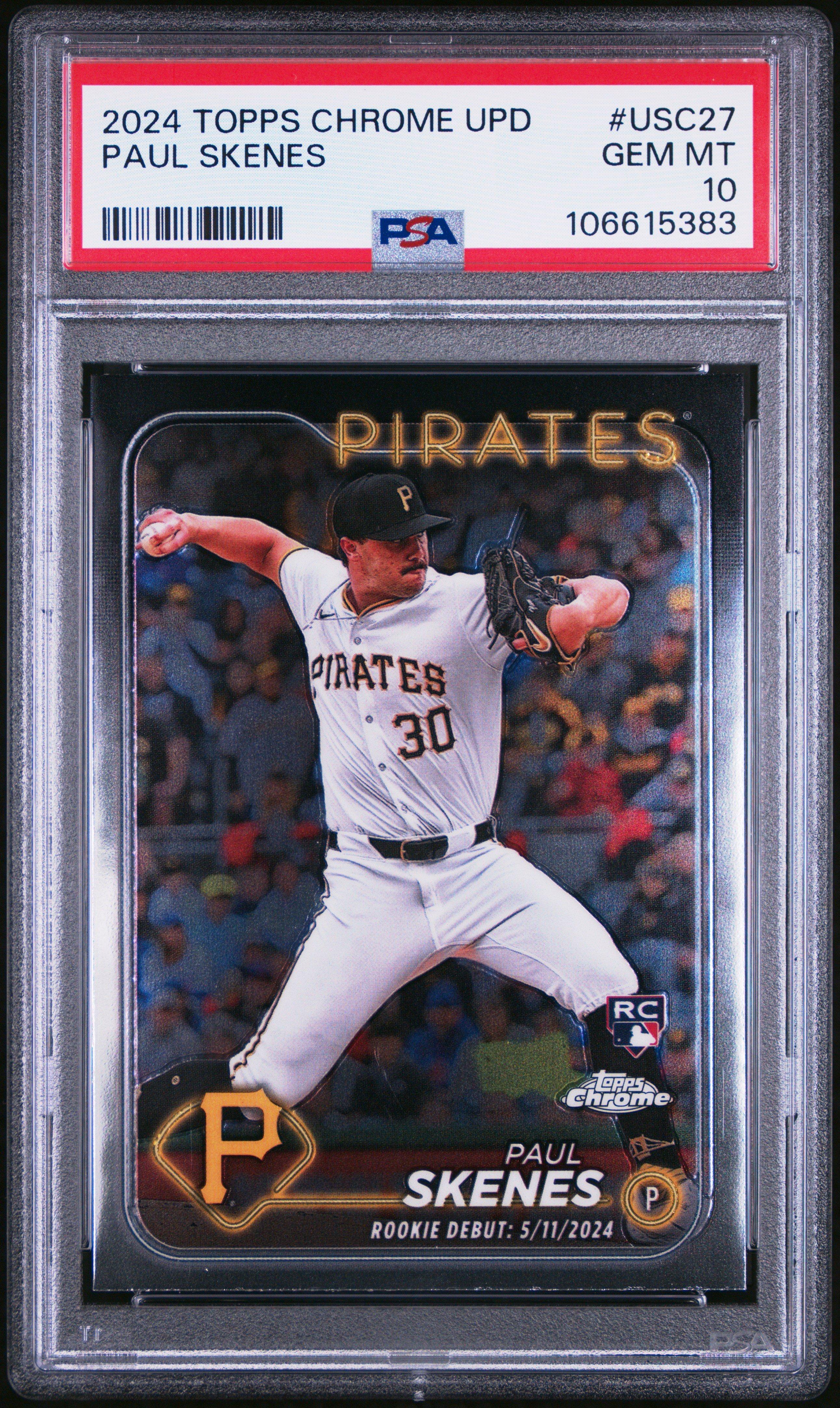 2024 Topps Chrome Update Usc27 Paul Skenes PSA 10