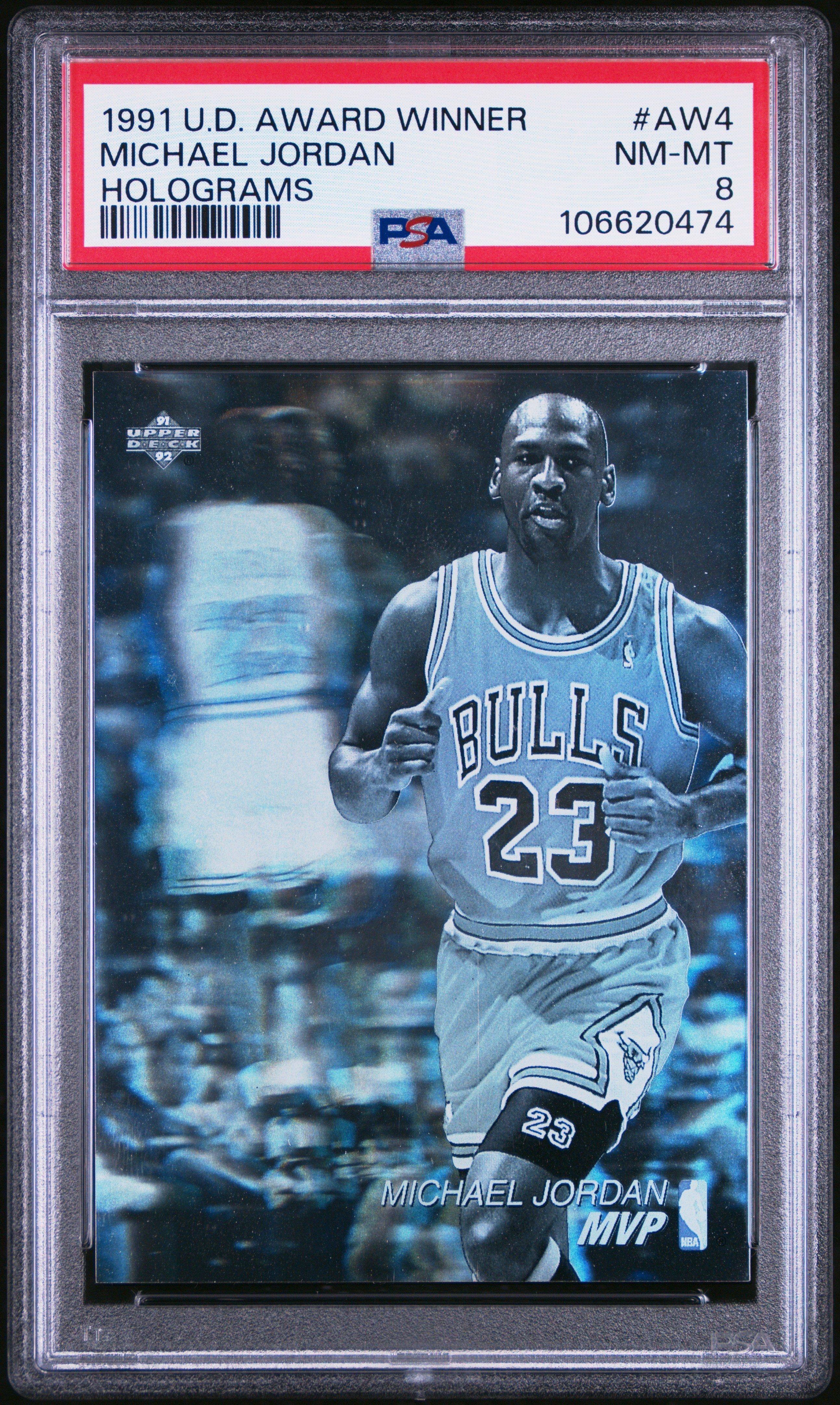 1991 Upper Deck Award Winner Hologram Aw4 Michael Jordan PSA