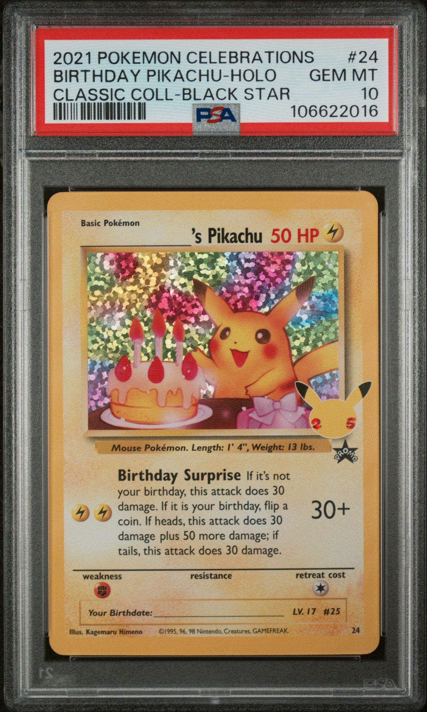 2021 Pokemon Celebrations Classic Collection 24 Birthday Pikachu