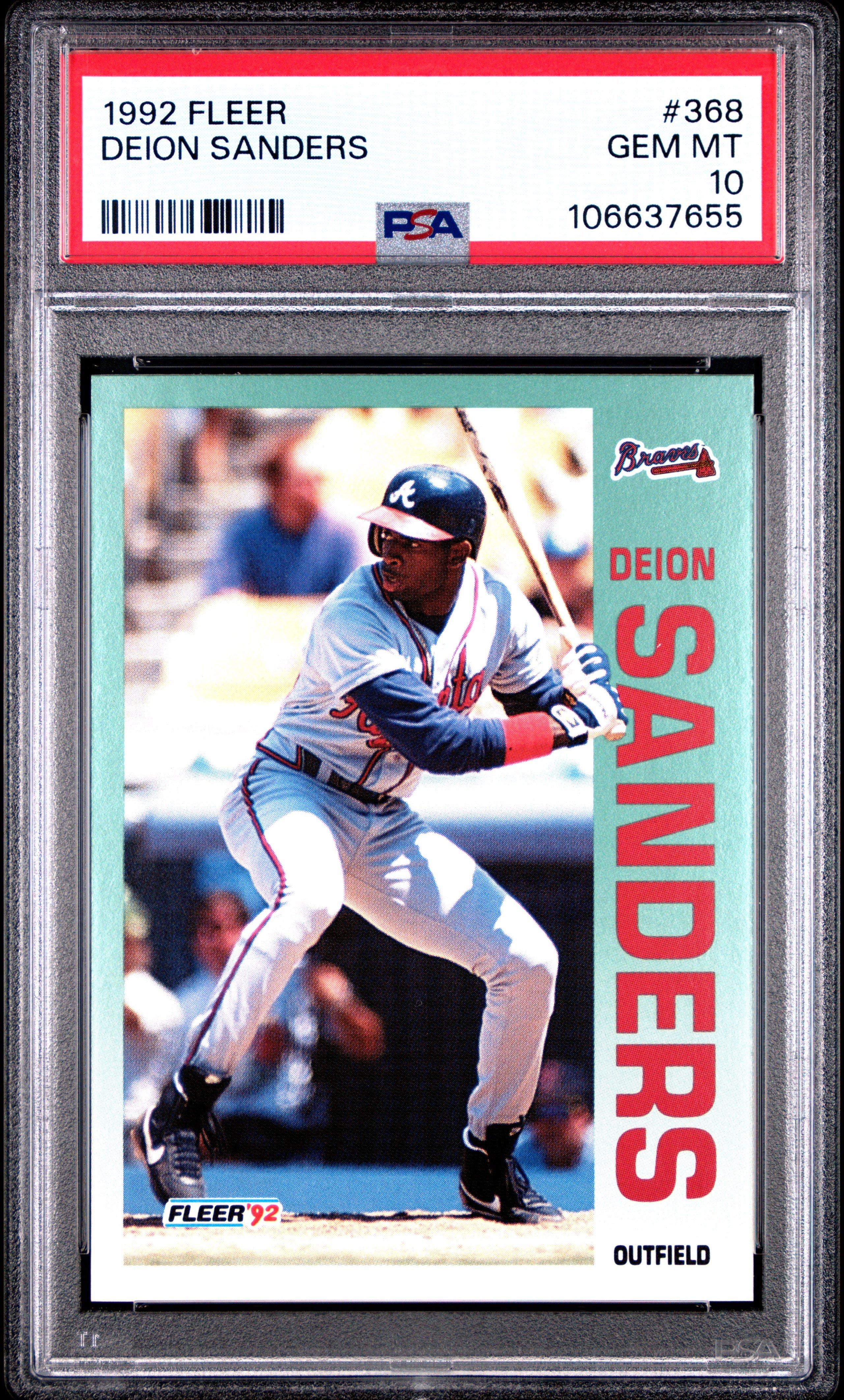 1992 Fleer 368 Deion Sanders PSA 10