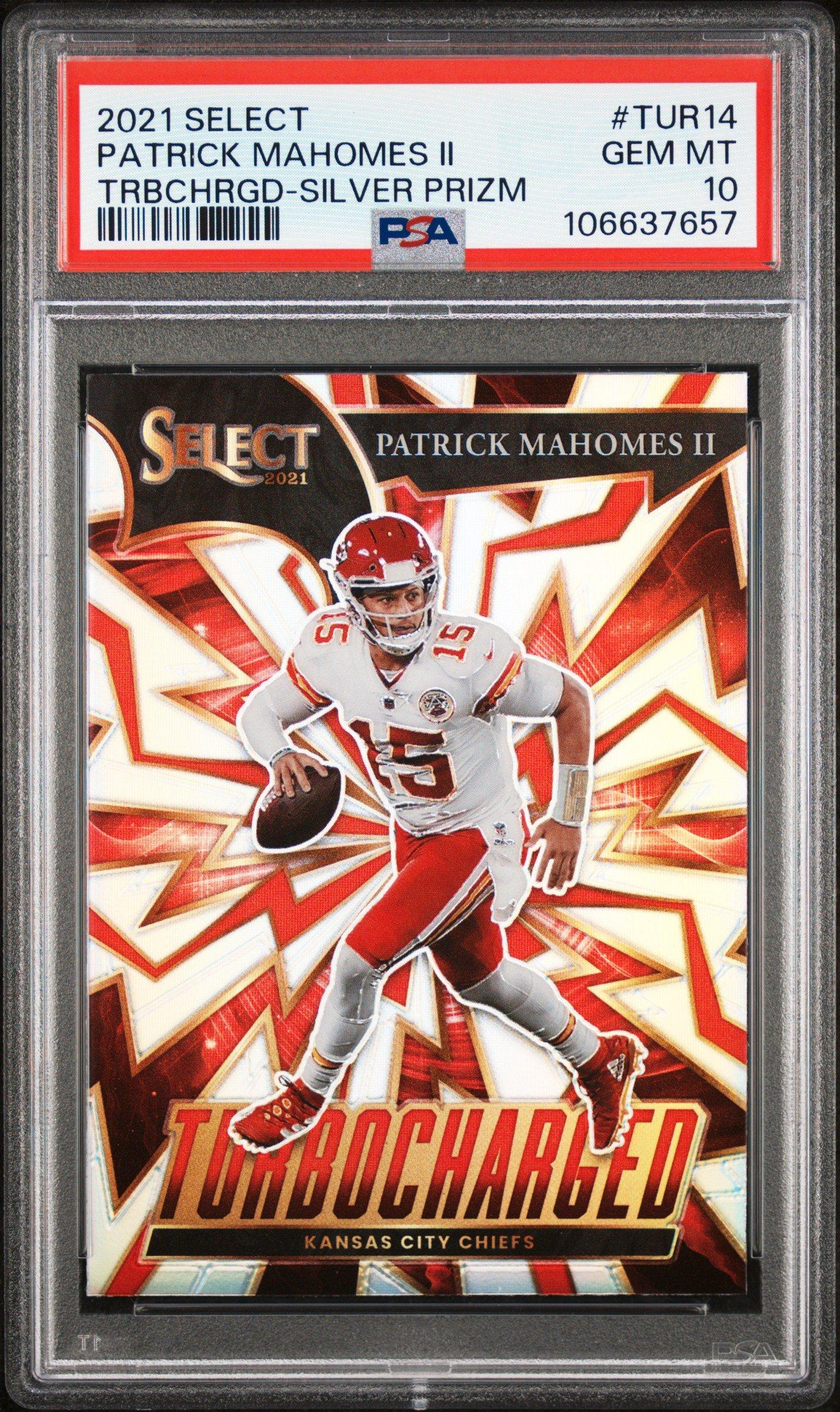 2021 Panini Select Turbocharged Tur14 Patrick Mahomes Ii Silver Prizm PSA 10