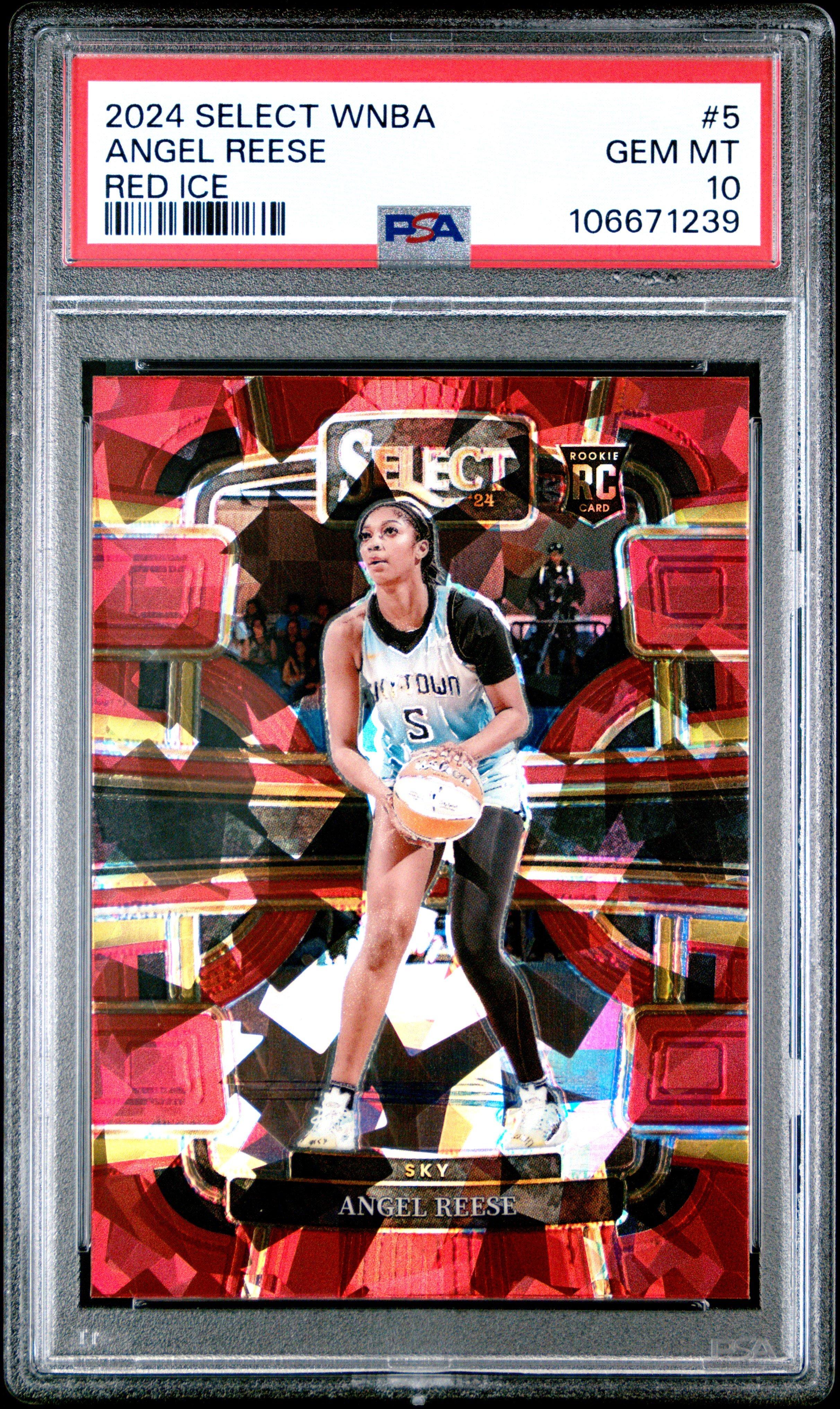 2024 Panini Select Wnba 5 Angel Reese Red Ice PSA 10