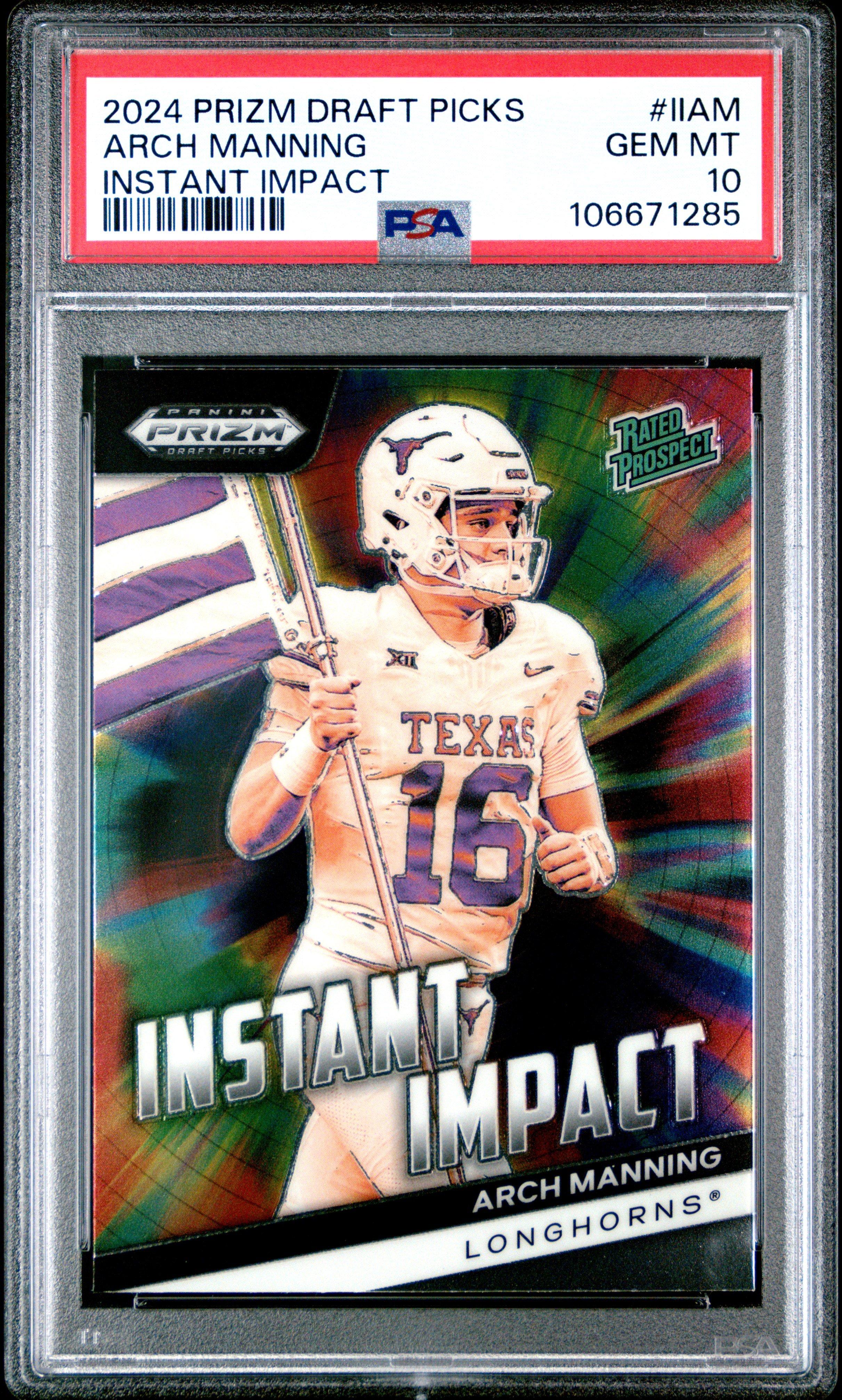 2024 Panini Prizm Draft Picks Instant Impact Iiam Arch Manning PSA 10