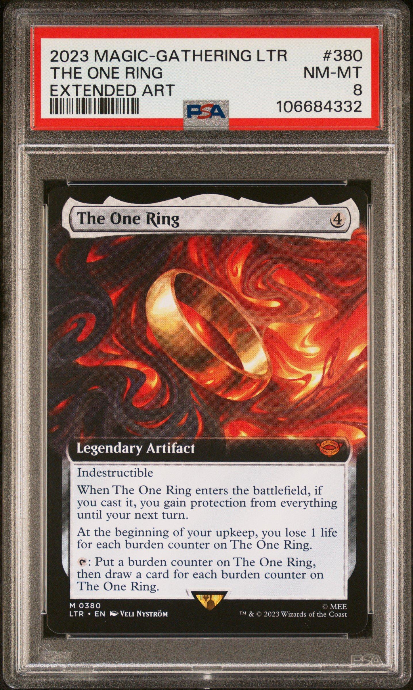 2023 Magic The Gathering Tales Of Middle-earth 380 The One Ring Extended Art PSA